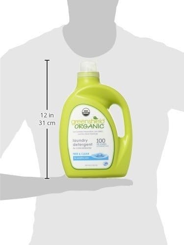 GreenShield Organic Certified Organic Laundry Detergent, Free and Clear 100 OZ