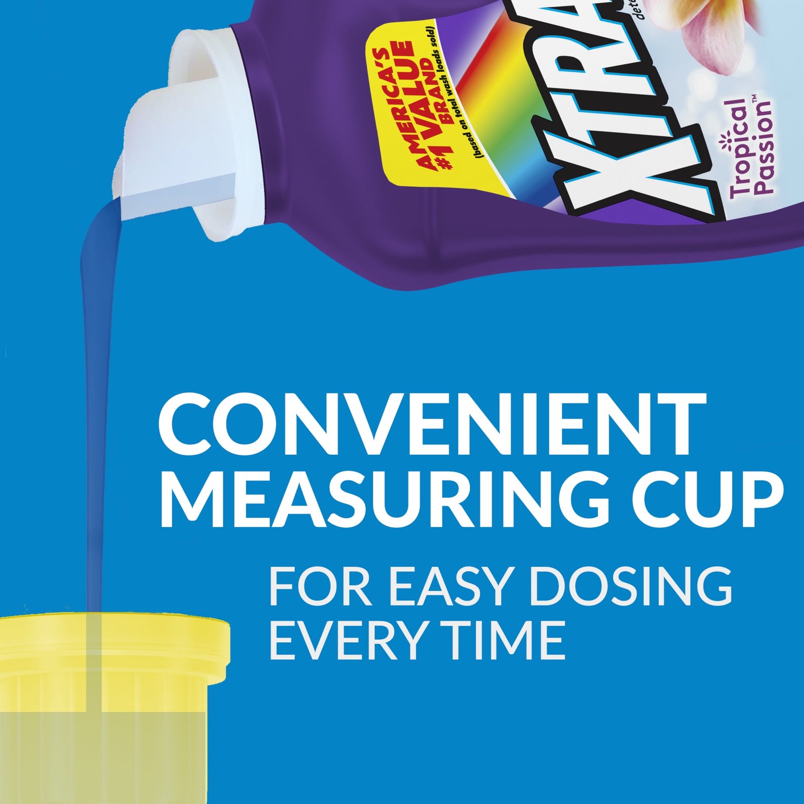Xtra Tropical Passion, 84 Loads Liquid Laundry Detergent, 100.8 fl oz