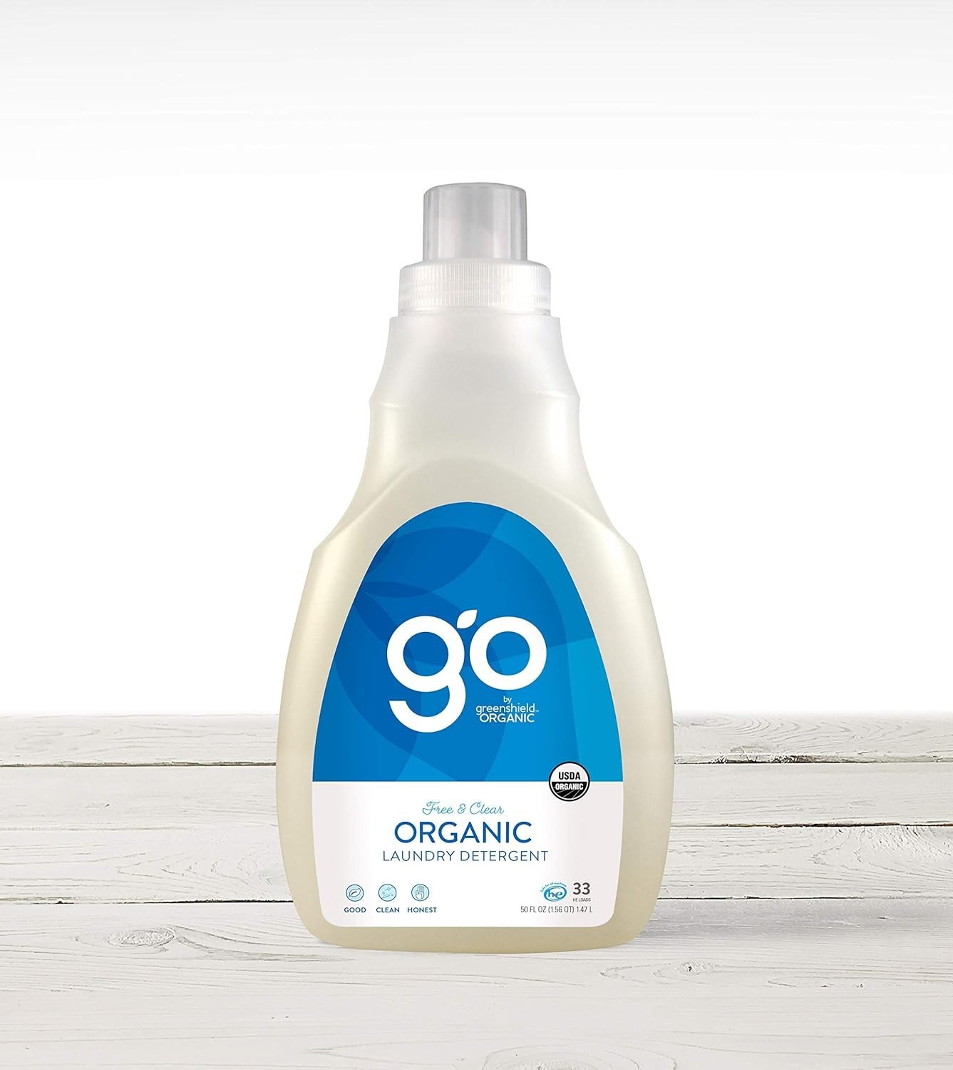 GreenShield Organic Certified Organic Laundry Detergent, Free and Clear 100 OZ