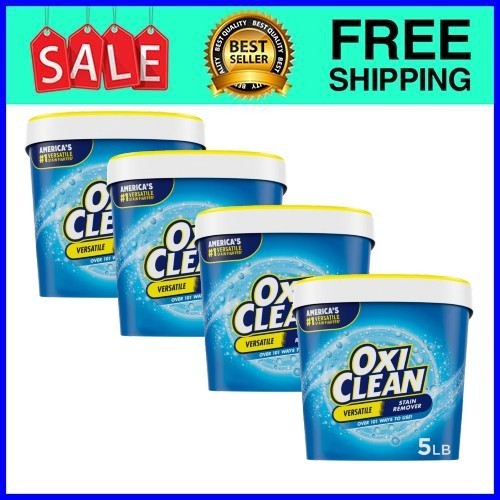 OxiClean Versatile Stain Remover Powder 5 lb 4-Pack Fast Ship USA