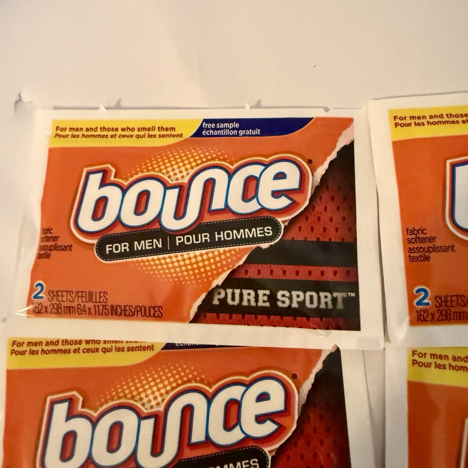 Bounce For Men Pure Sport Dryer Sheets Travel Size 12 Total Discontinued 2014new