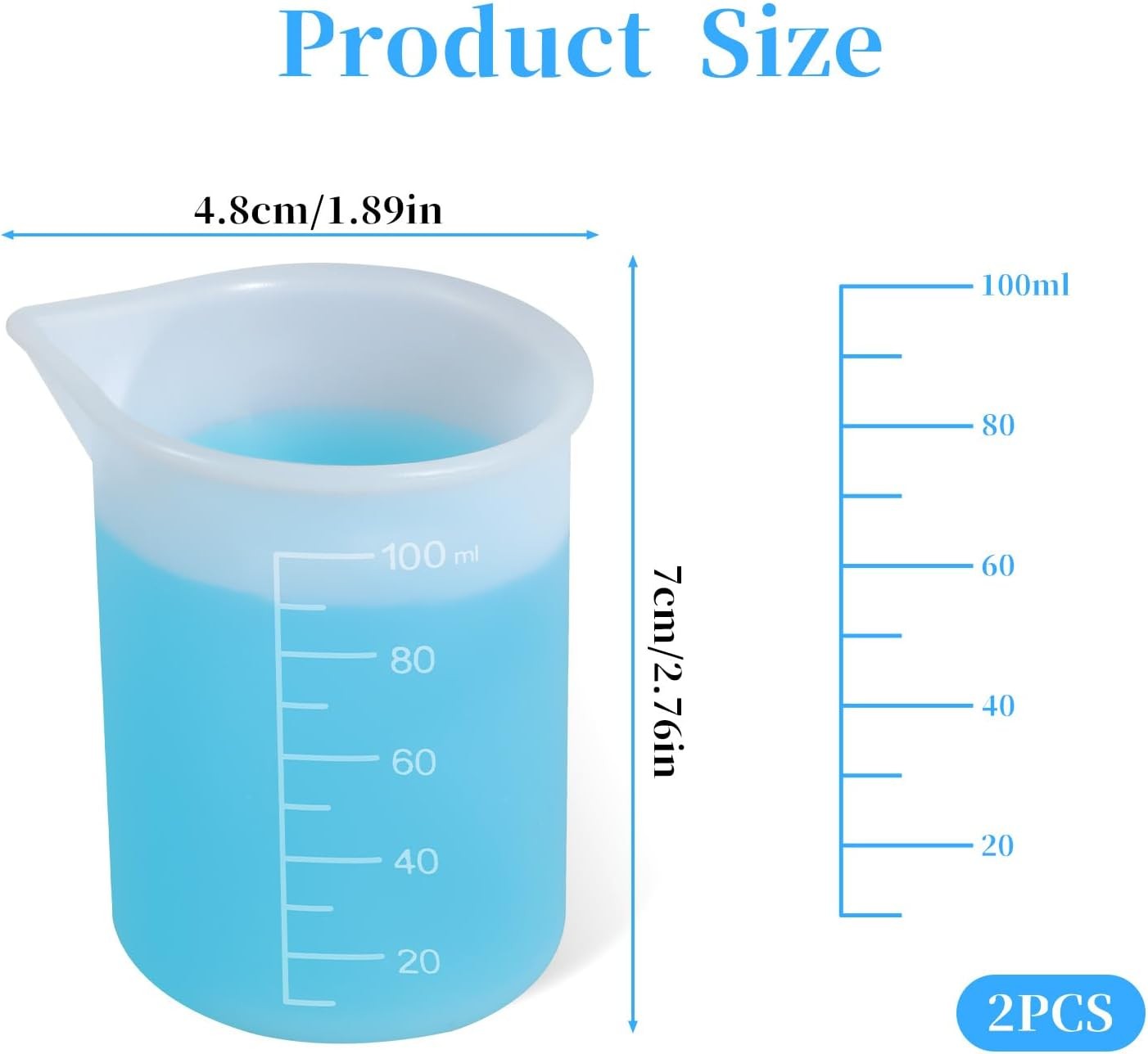 2Pcs Silicone Laundry Detergent Cup, Laundry Detergent Measuring Cup, Silicone