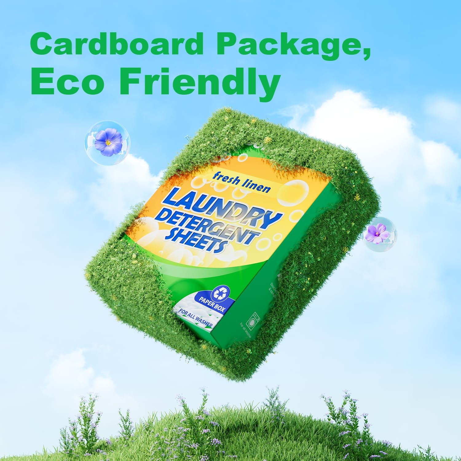 BORMSI Laundry Detergent Sheets Fresh Scent 120 Loads No 1 Count (Pack of 60)