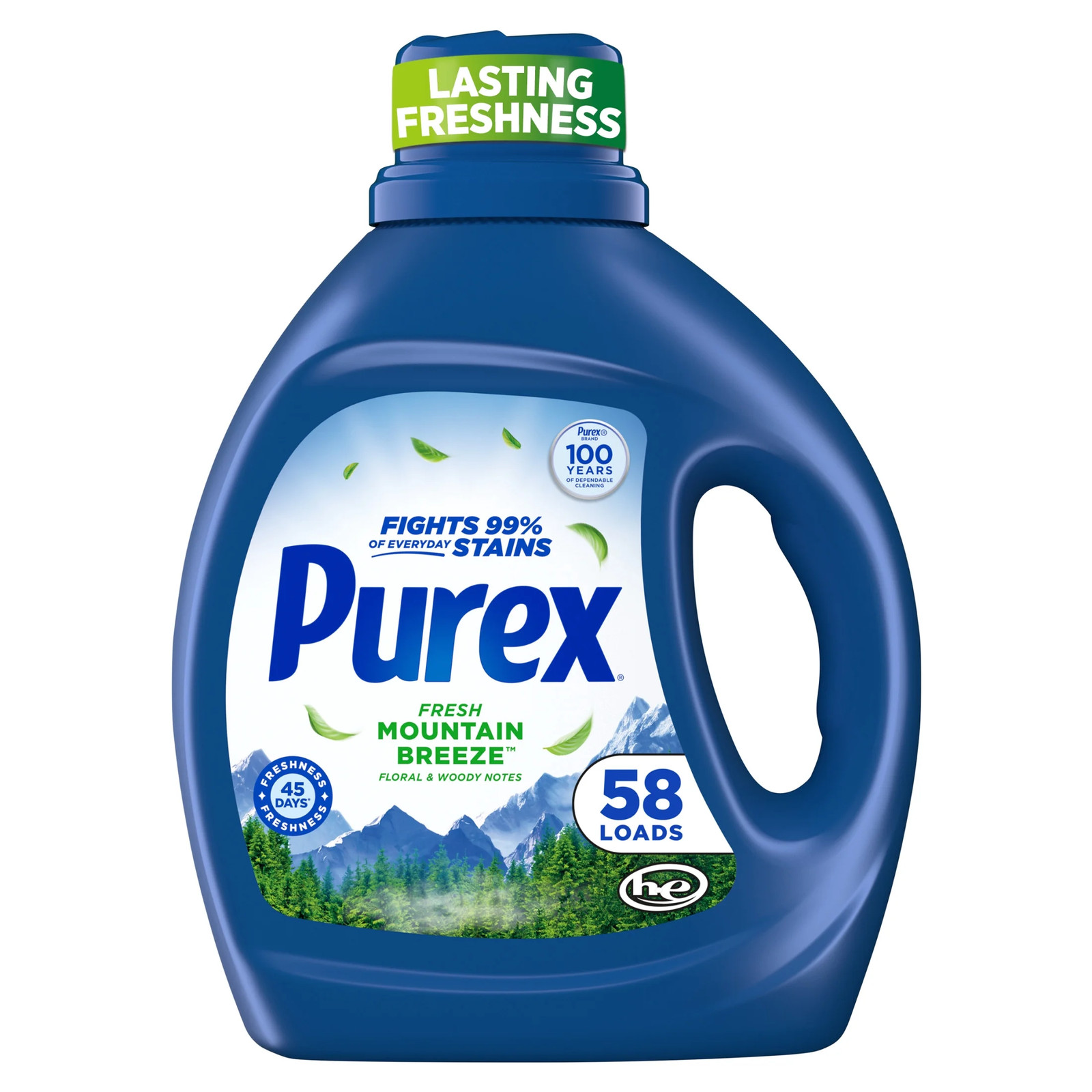 Fresh Mountain Breeze Liquid Detergent, 66 fl oz, 58 loads