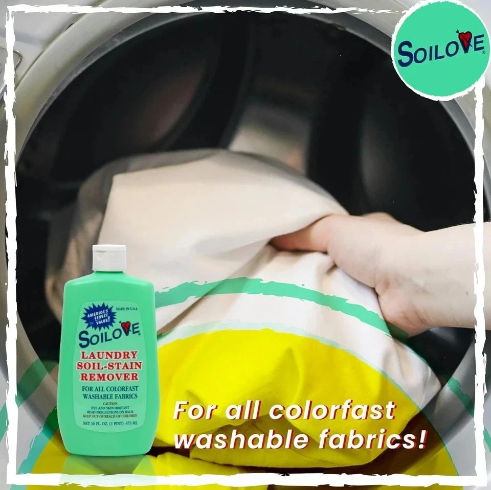 Soilove Laundry Soil-Stain Remover Bundle of Six 16 oz bottles. Great for colors