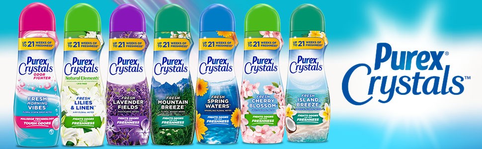 Crystals In-Wash Scent Booster, Fresh Cherry Blossom, 21 oz (Pack of 4),