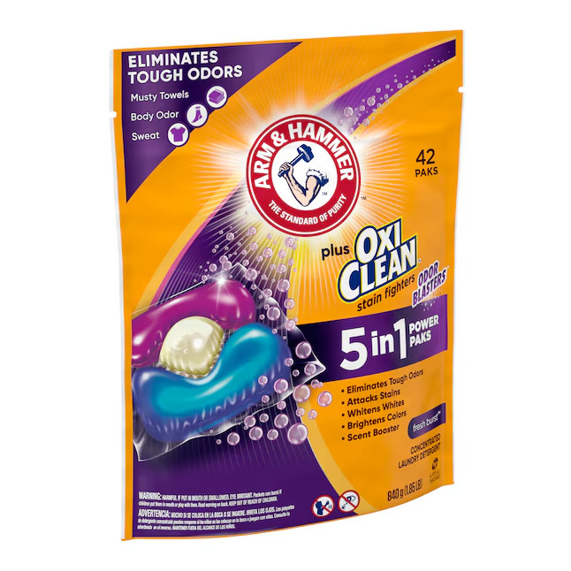 4 Pack Arm and Hammer Laundry Detergent Pacs Fresh Burst 42 Count 126 Loads HE