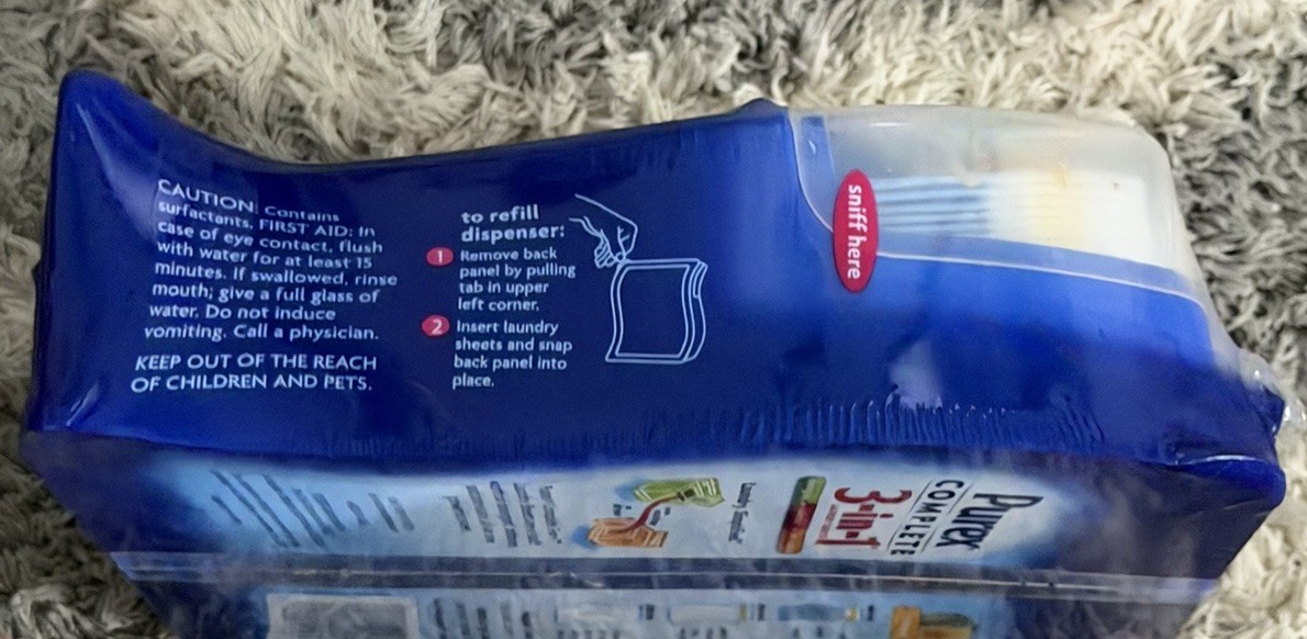 Purex Complete 3 In 1 Laundry Sheets & Dispenser Tropical Escape 20 Loads NIP