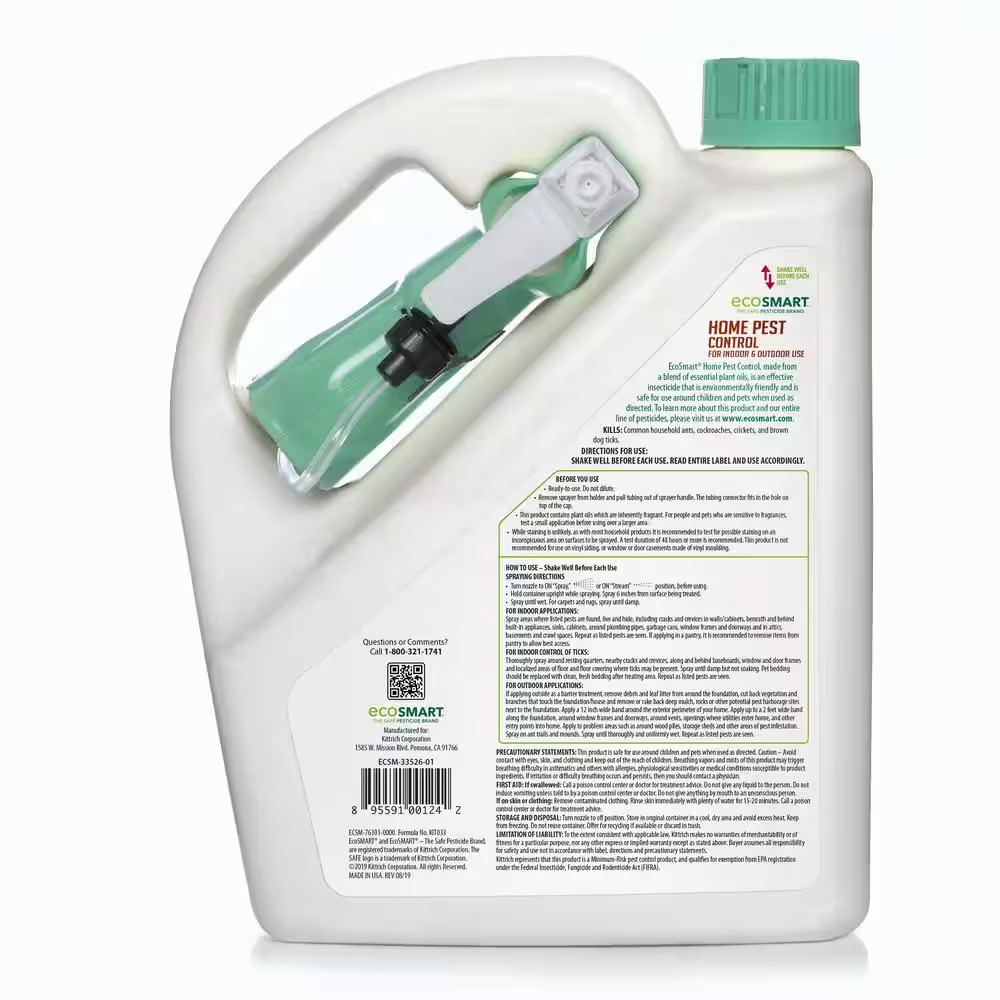 64 Oz. Natural Home Pest Control with Plant-Based Essential Oils Indoor/Outdoor