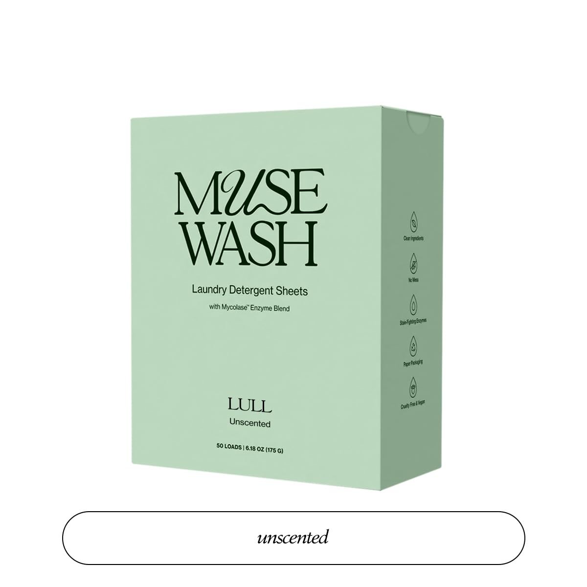 MUSEWASH Laundry Detergent Sheets | Enzyme-Powered, Vegan, Paraben-Free | Sen…