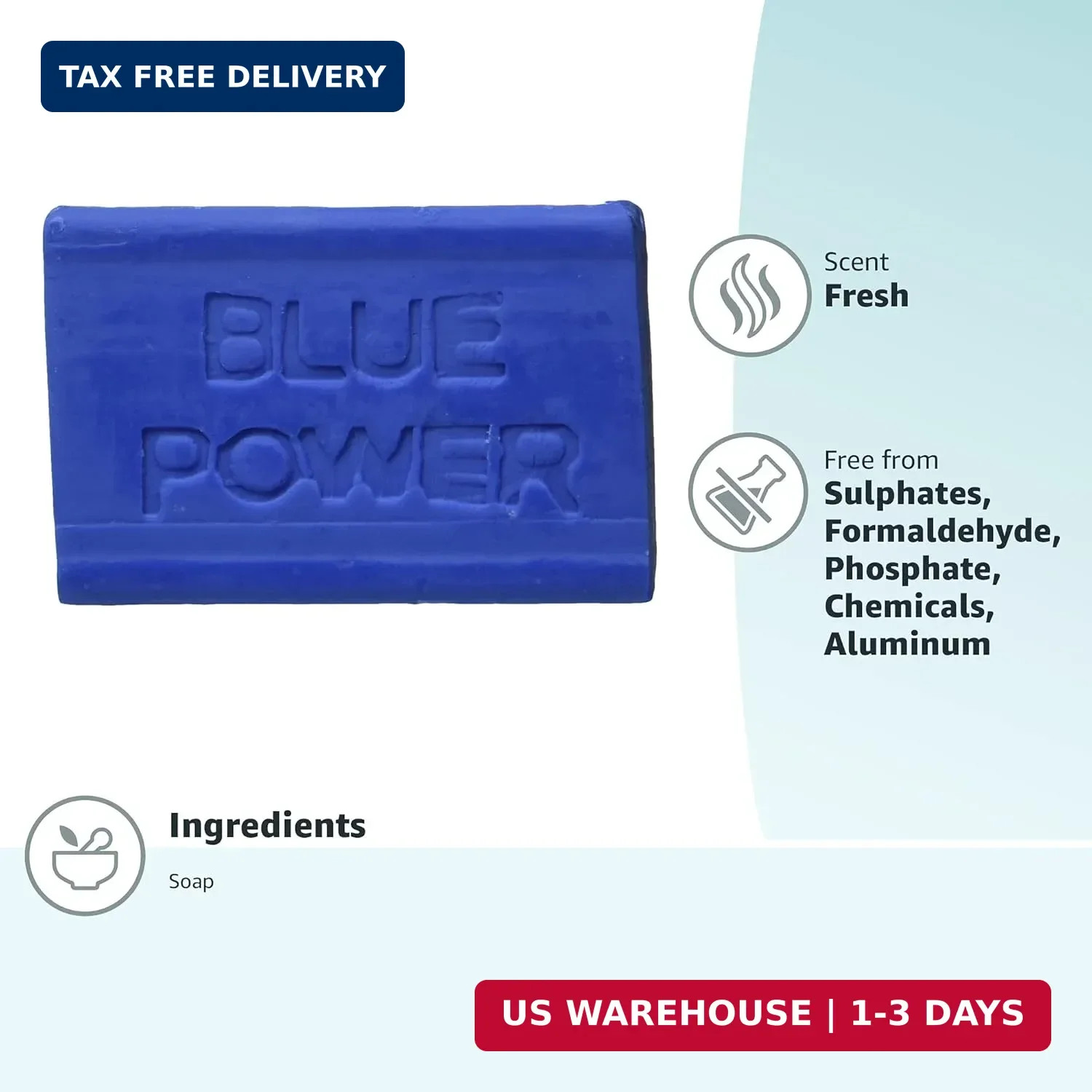 Jamaican Blue Power Laundry Soap, 4.23 Ounce (Pack of 3)