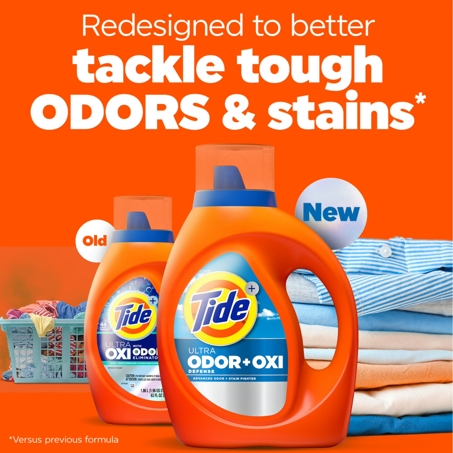 Tide Ultra Odor Defense Plus Oxi Liquid Laundry Detergent 117 oz 83 Loads 2 pack