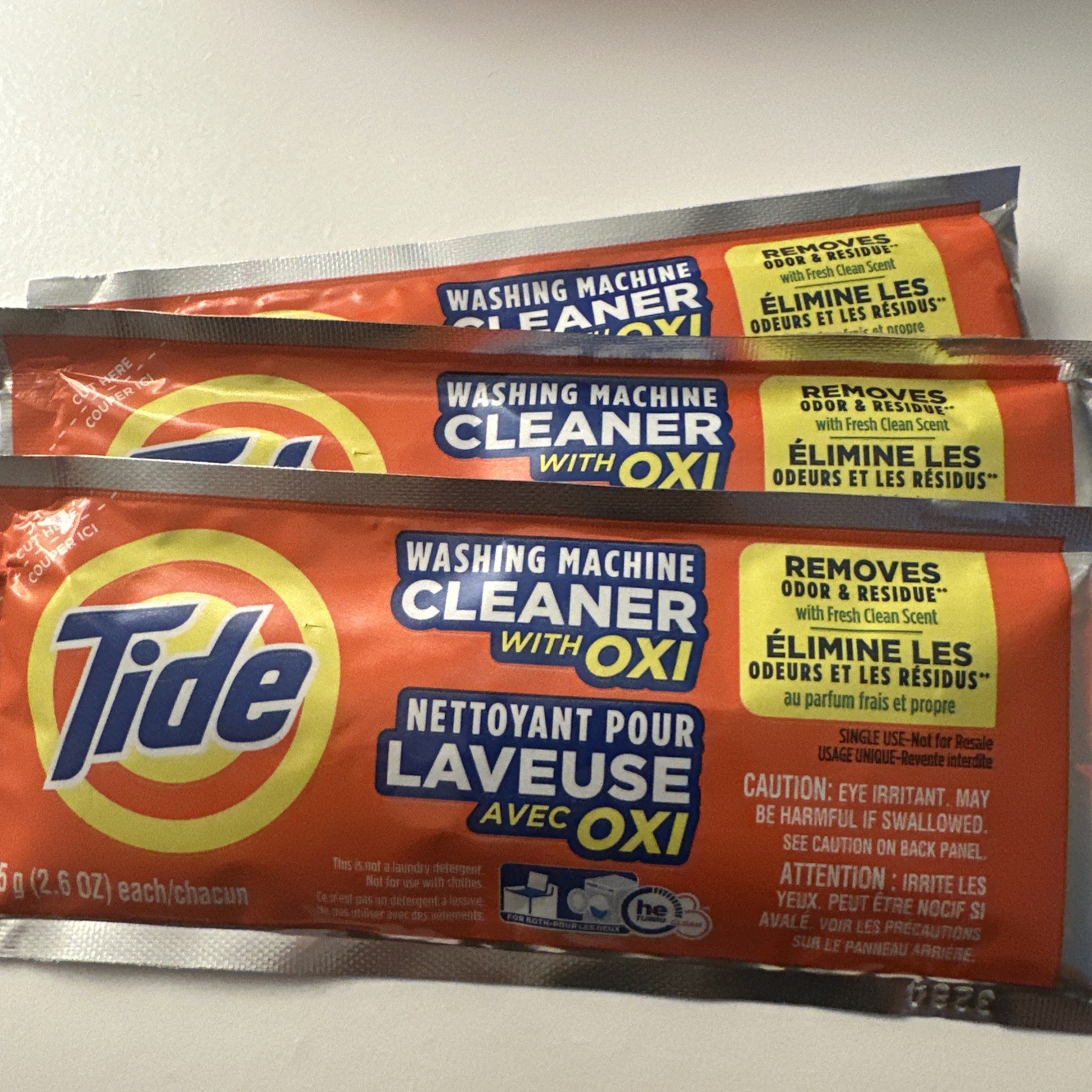 TIDE Washing Machine Cleaner OXI Enhanced Remove Odor Residue 4 Month Value Pack
