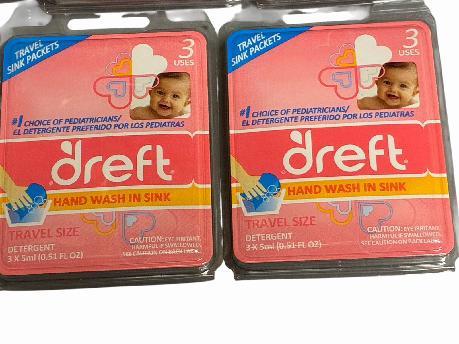 Dreft Baby Detergent Travel Sink Packets Hand Wash Lot 12 Sealed 3 Each Pack New