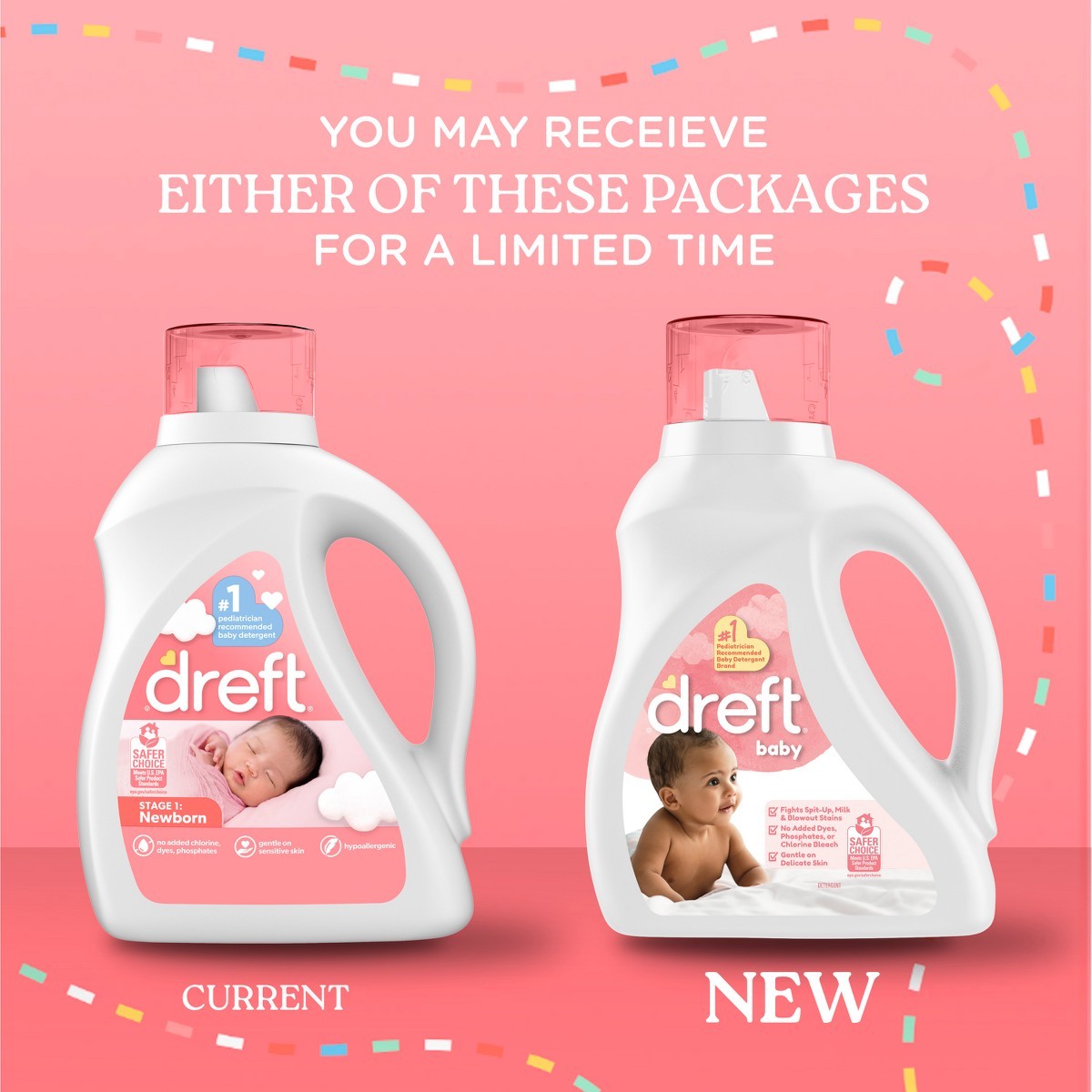 Dreft Baby Laundry Detergent, Fights Stains, Removes Odors, 64 Loads – 84 fl oz