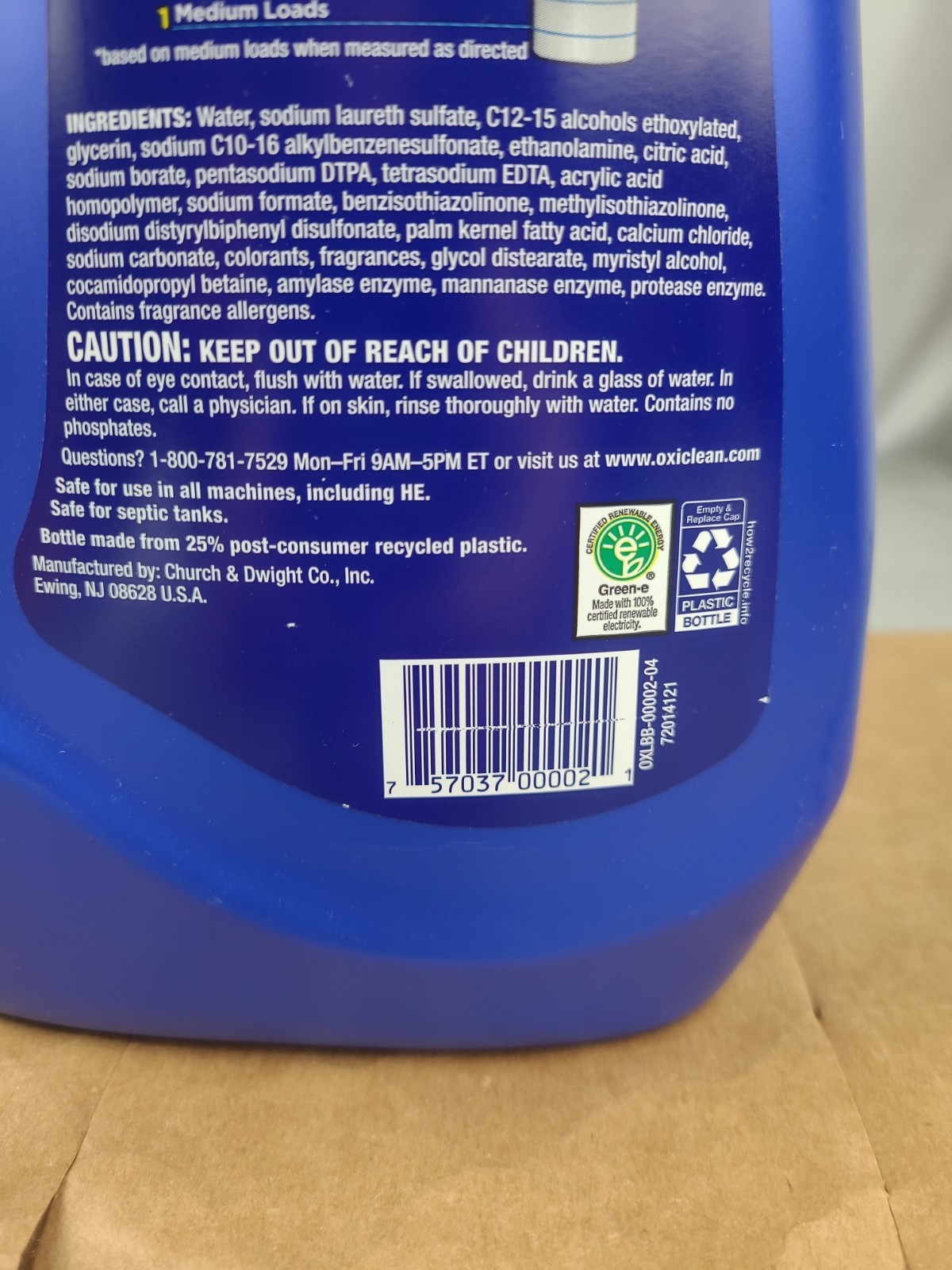 1x OxiClean High Def Sparkling Fresh Liquid Laundry Detergent, 60 oz 40 Loads
