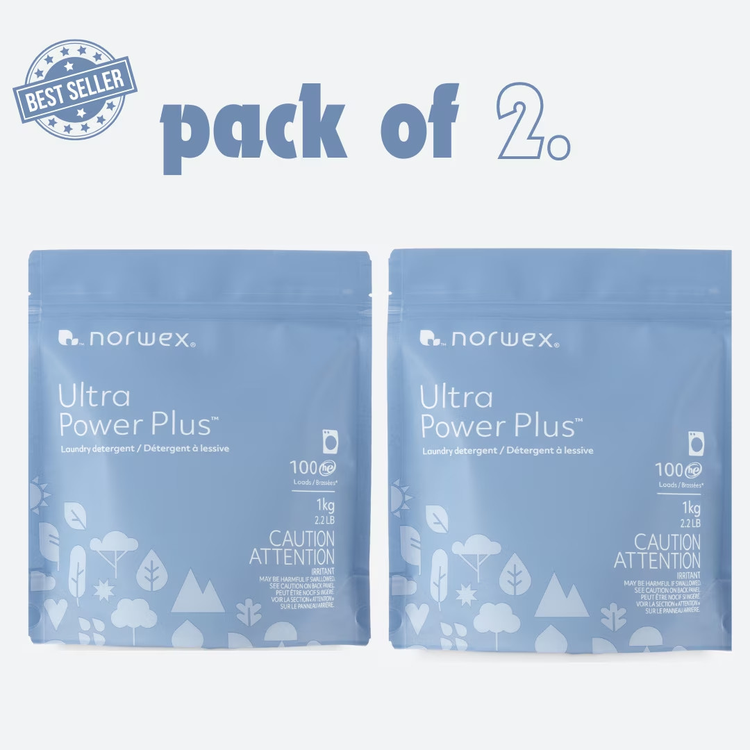 Norwex Ultra Power Plus Laundry Detergent (Pack of 2) 1 kg / 2.2 lbs. Each