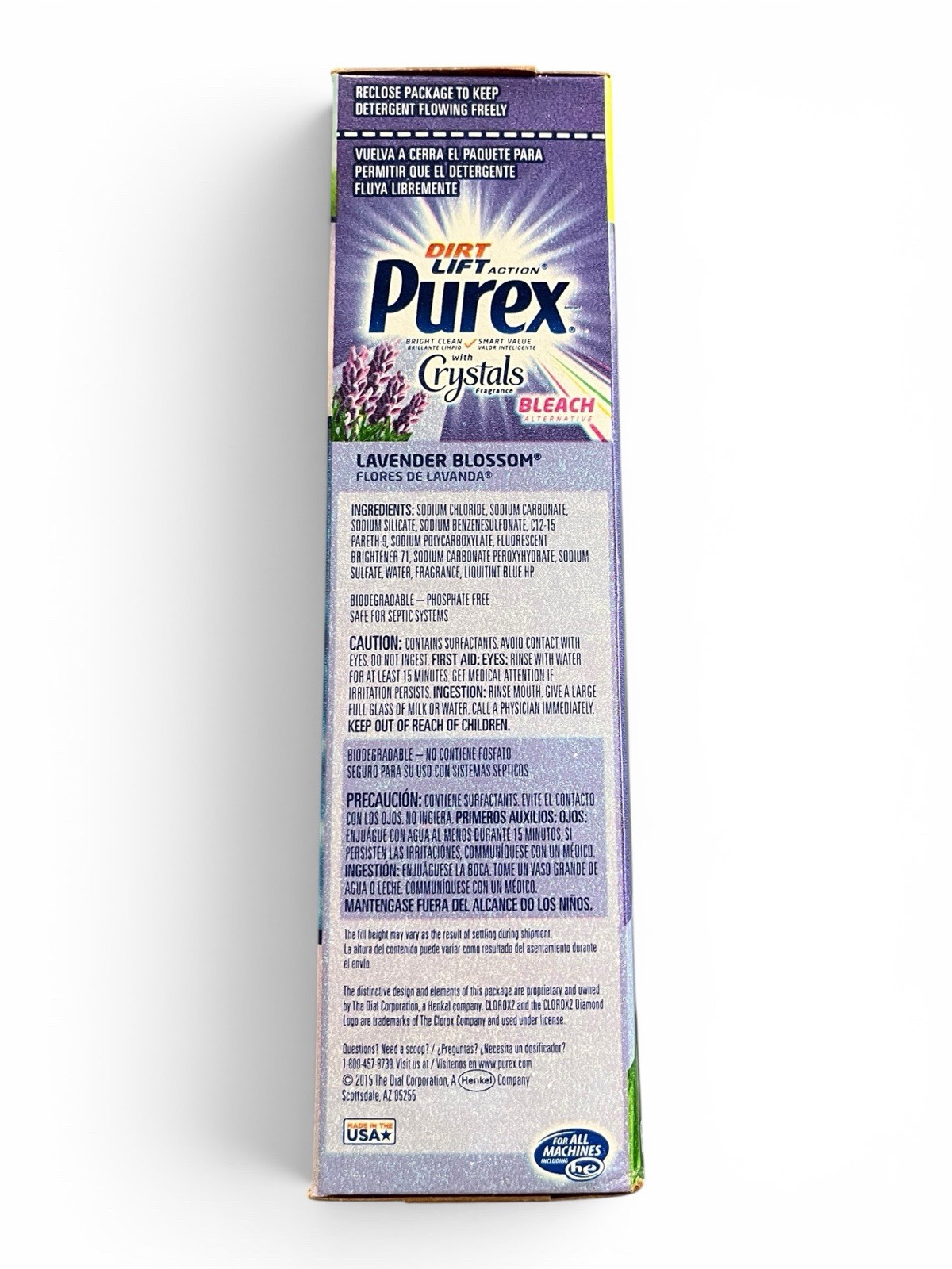 PUREX Dirt Lift Action~Crystals Laundry Detergent Lavender 3lb /50oz VNTG NOS