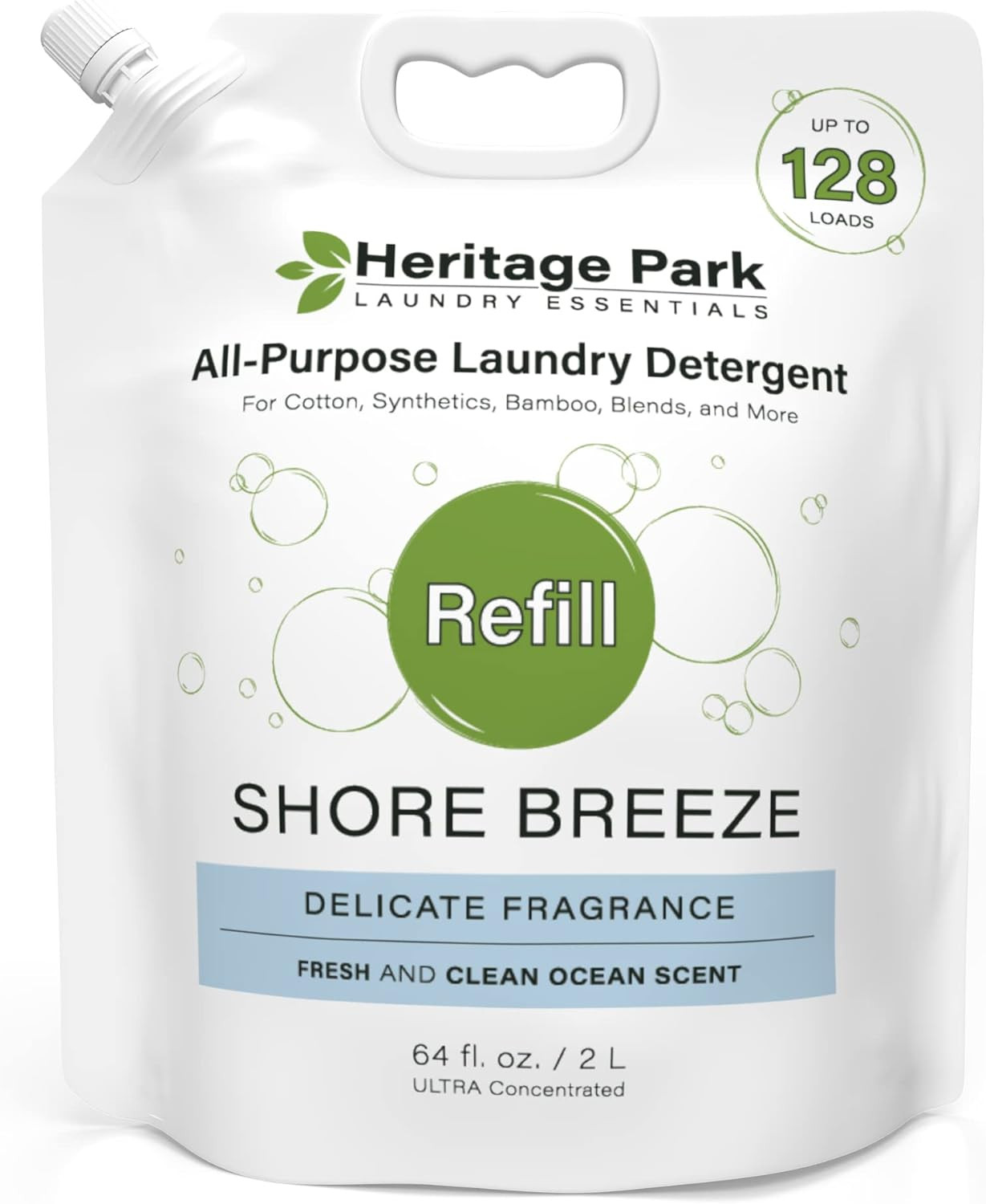 Heritage Park All-Purpose Shore Breeze, Lightly Scented, Ph-Neutral Laundry Dete