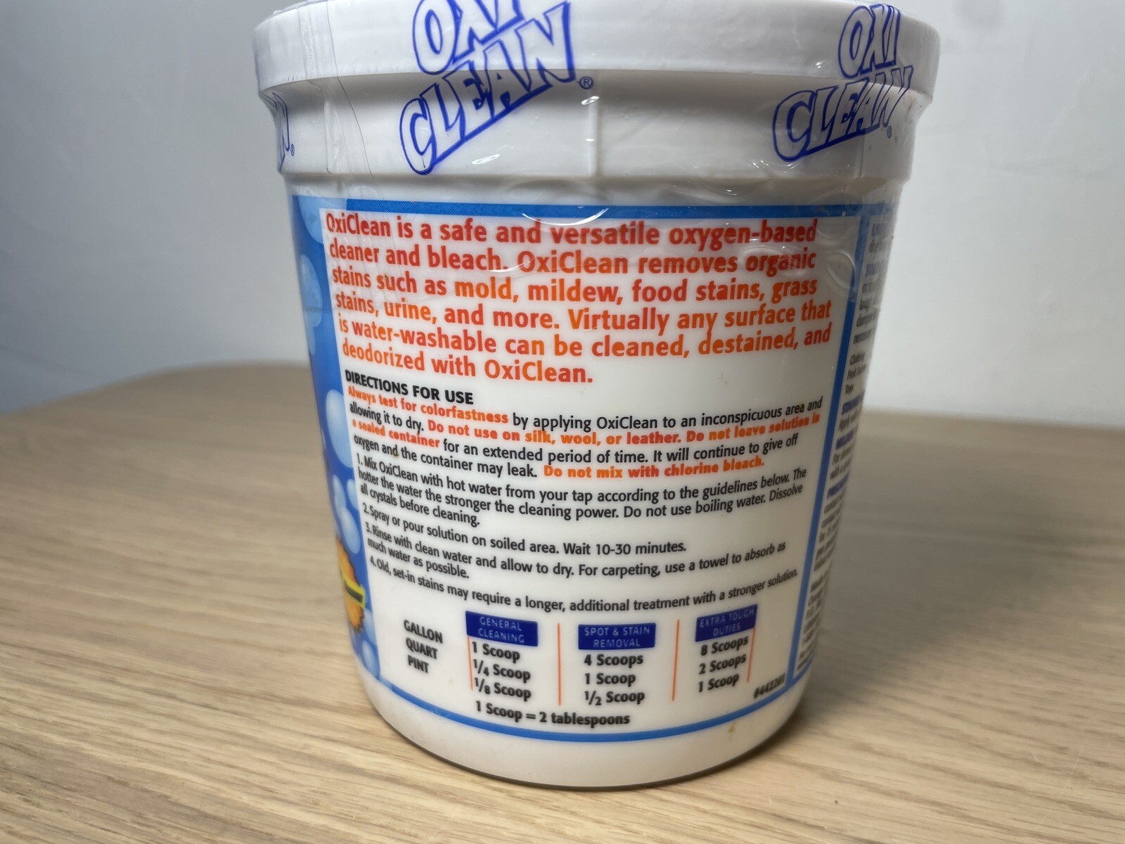 OXICLEAN 2 Stain Remover Powder Orange Glo 40 Oz VTG NEW Old Stock Sealed Tub