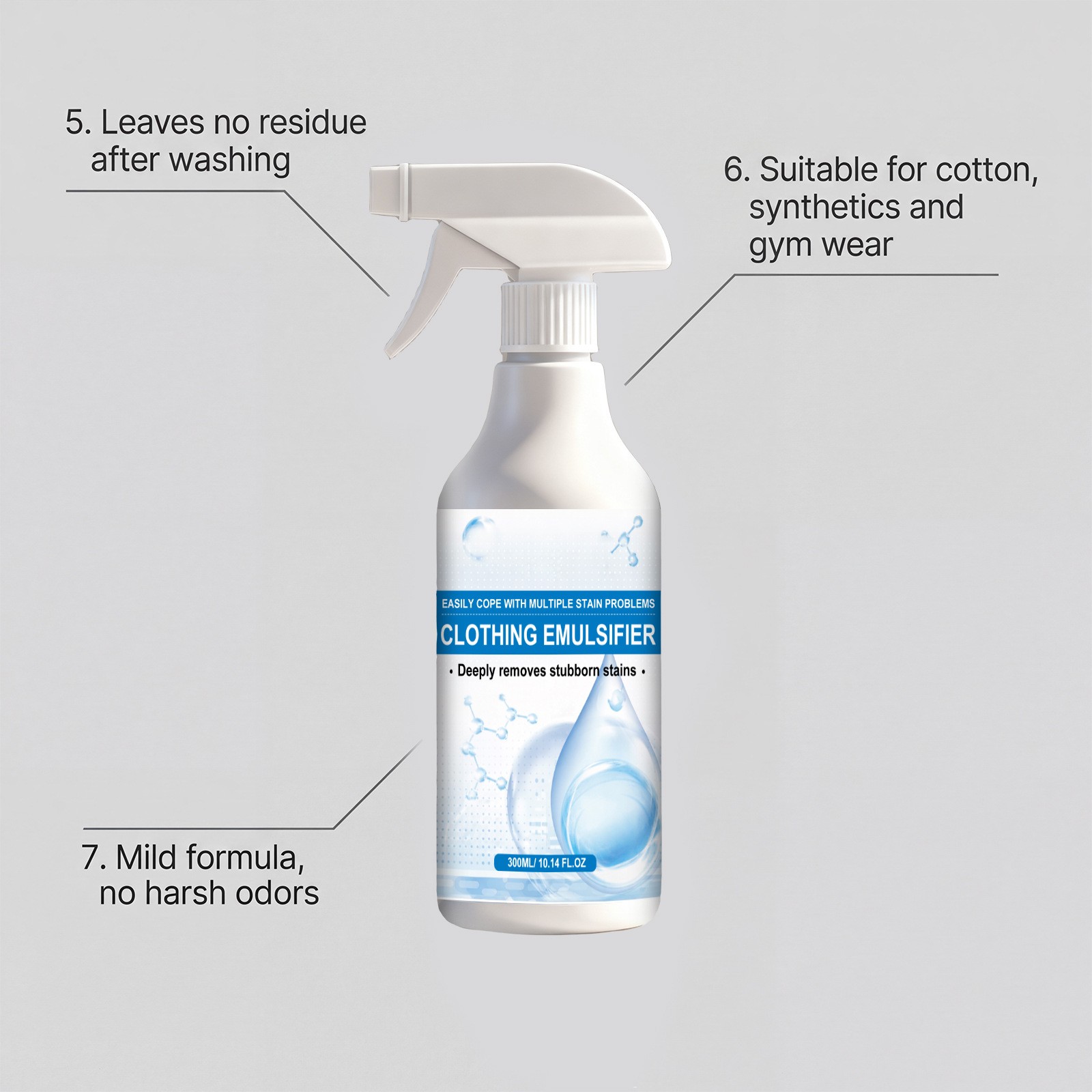 Sowhathow Laundry Stain Remover, Powerful Stain Remover Clothes Dry-Clean Spray