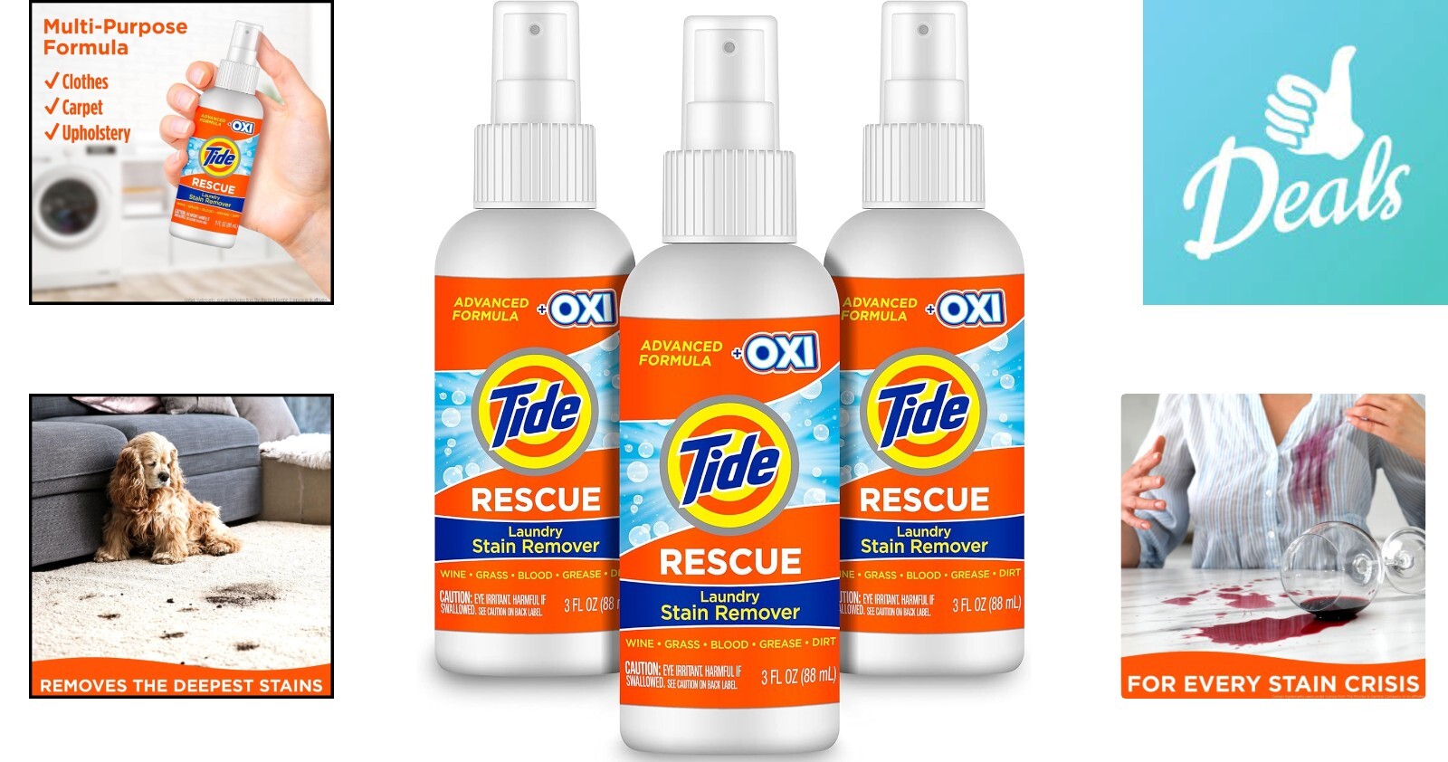 Super Powerful Multi-Surface Stain Remover – Tough on Stains – Pack of 3