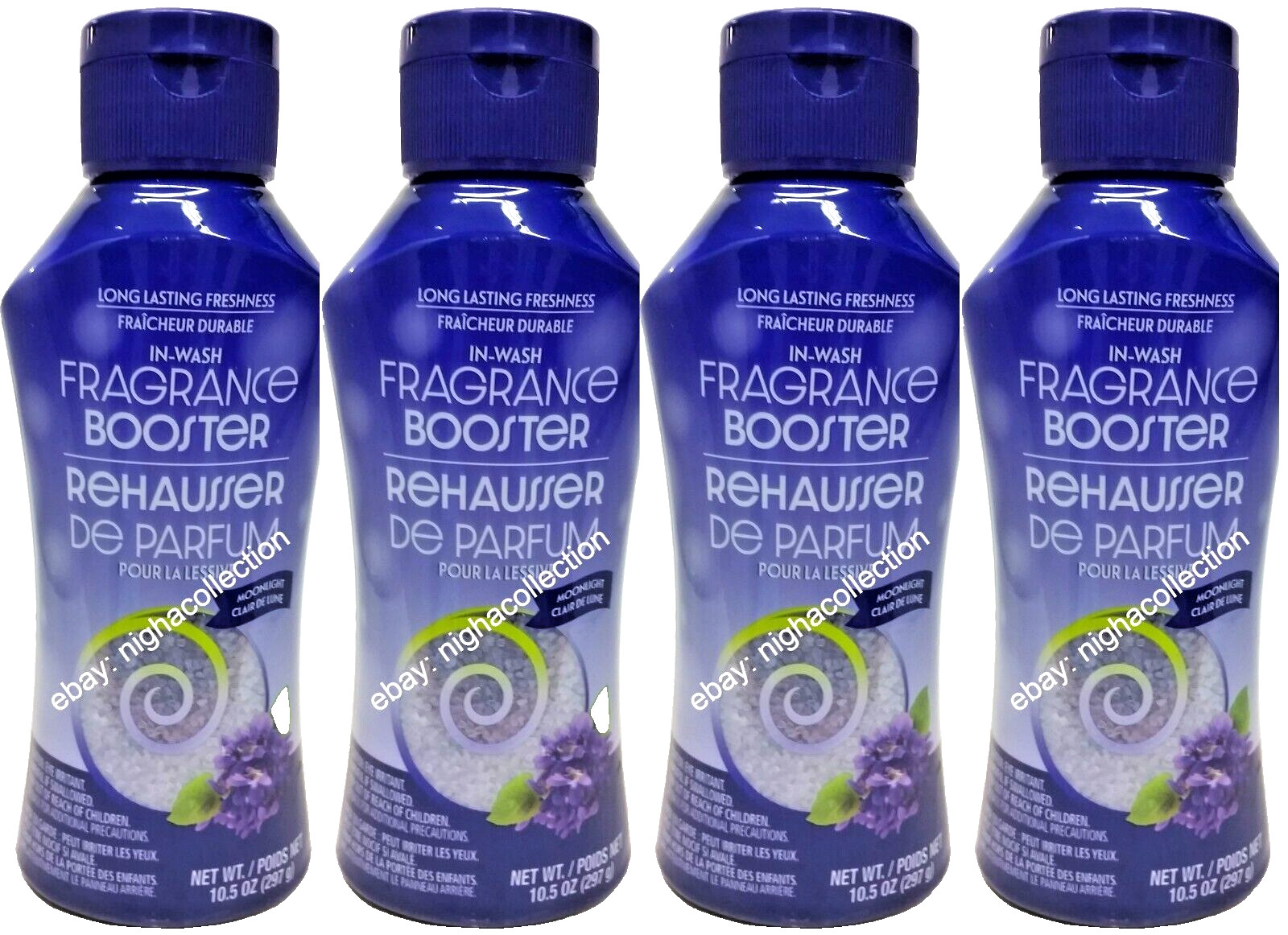 ( LOT 4 ) In-Wash Fragrance Booster Rehausseur, MOONLIGHT Scent New 10.5 oz Each