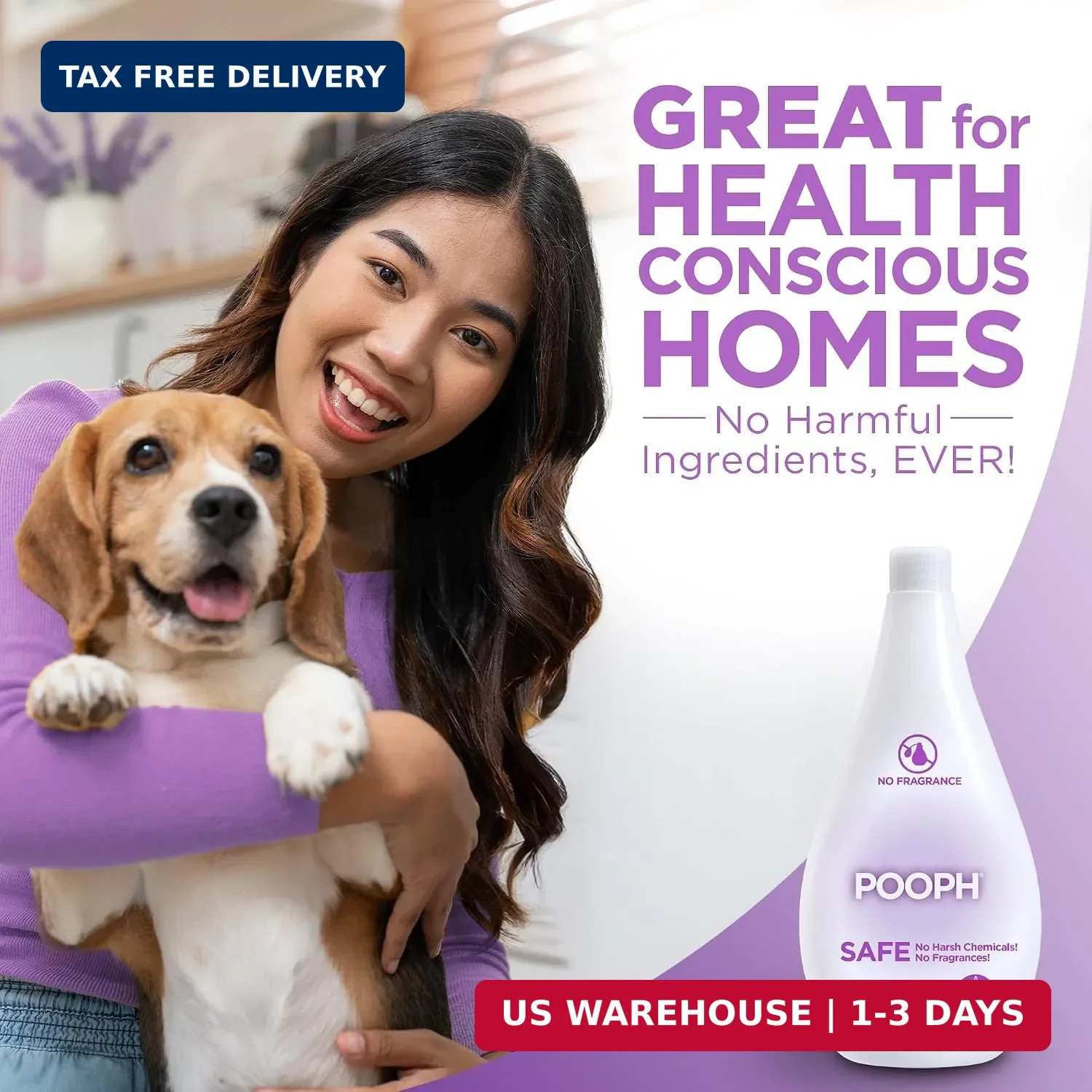 POOPH Laundry Odor Eliminator 2-Pack (2 x 32 oz, 32 Loads Total) – Pet Urine & S