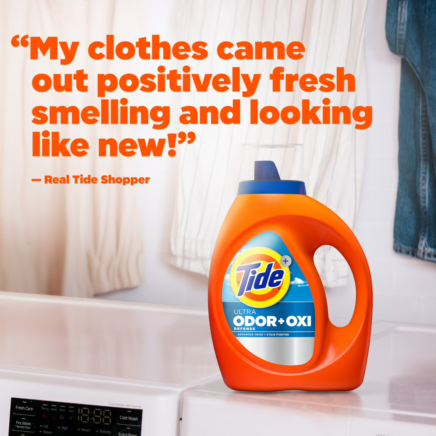 Tide Ultra Odor Defense Plus Oxi Liquid Laundry Detergent 117oz 83 Loads, 2 Pack