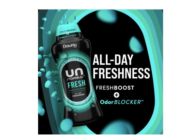 Downy Unstopables In-Wash Scent Booster Laundry Beads, Fresh Scent, 30.1 oz