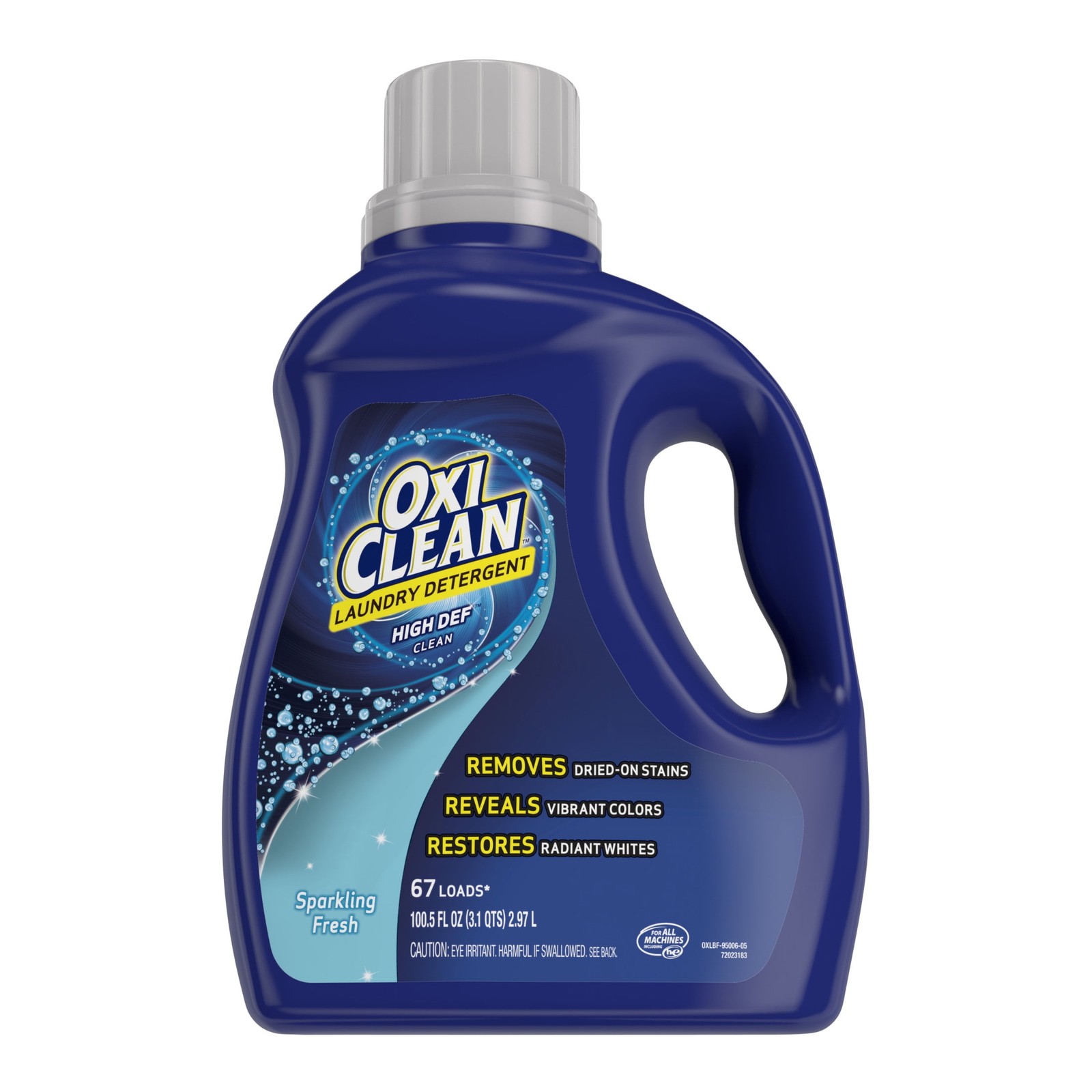 OxiClean Liquid Laundry Detergent Sparkling Fresh -Jumbo 67 Loads 100.5 Fl Oz