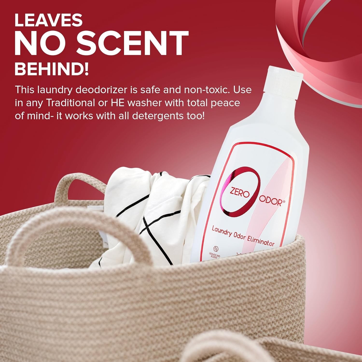 Permanently Eliminate Laundry Odors – 16oz Unscented Formula for All Fabrics