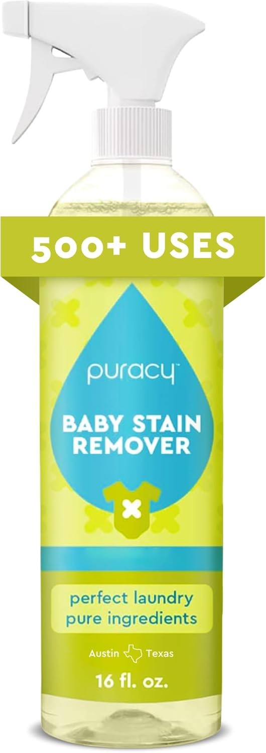Puracy Natural Stain Remover Spray Baby Clothes 16 Oz