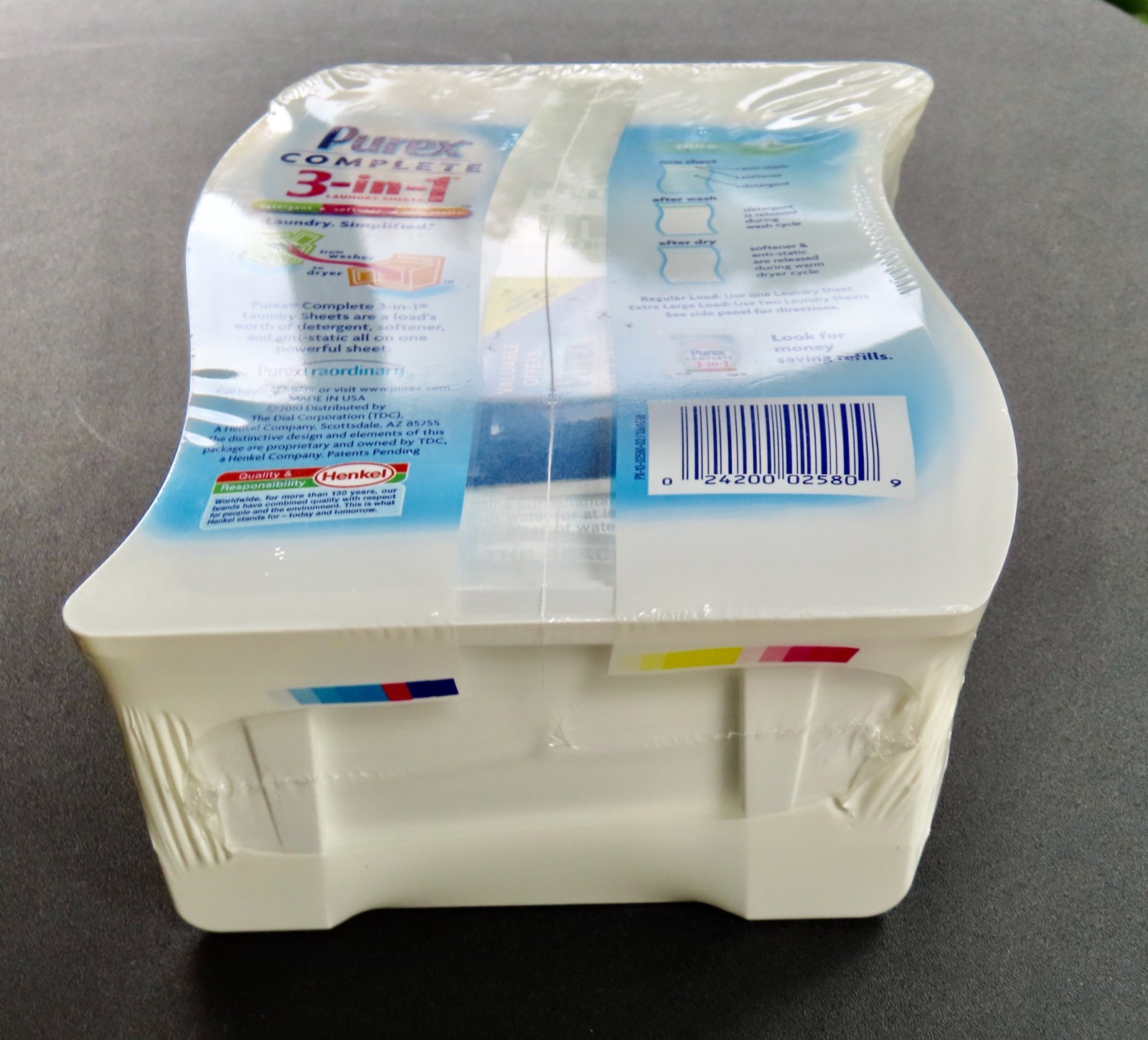 Purex Complete 3 in 1 Laundry Sheets Detergent Softener Anti-Static 20ct Sealed
