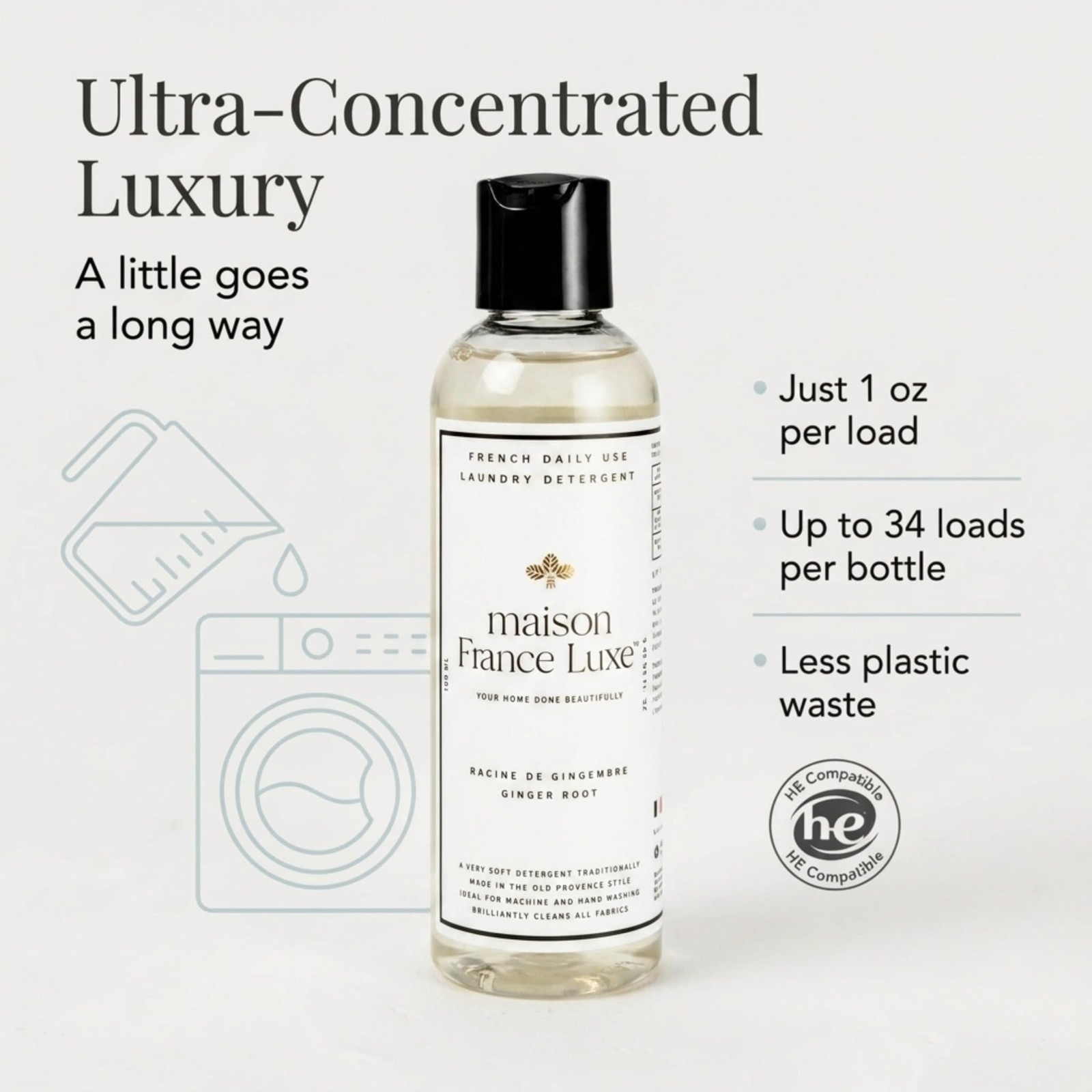 1 PCS 100ml Plant Based Ginger Root Travel Size Laundry Detergent