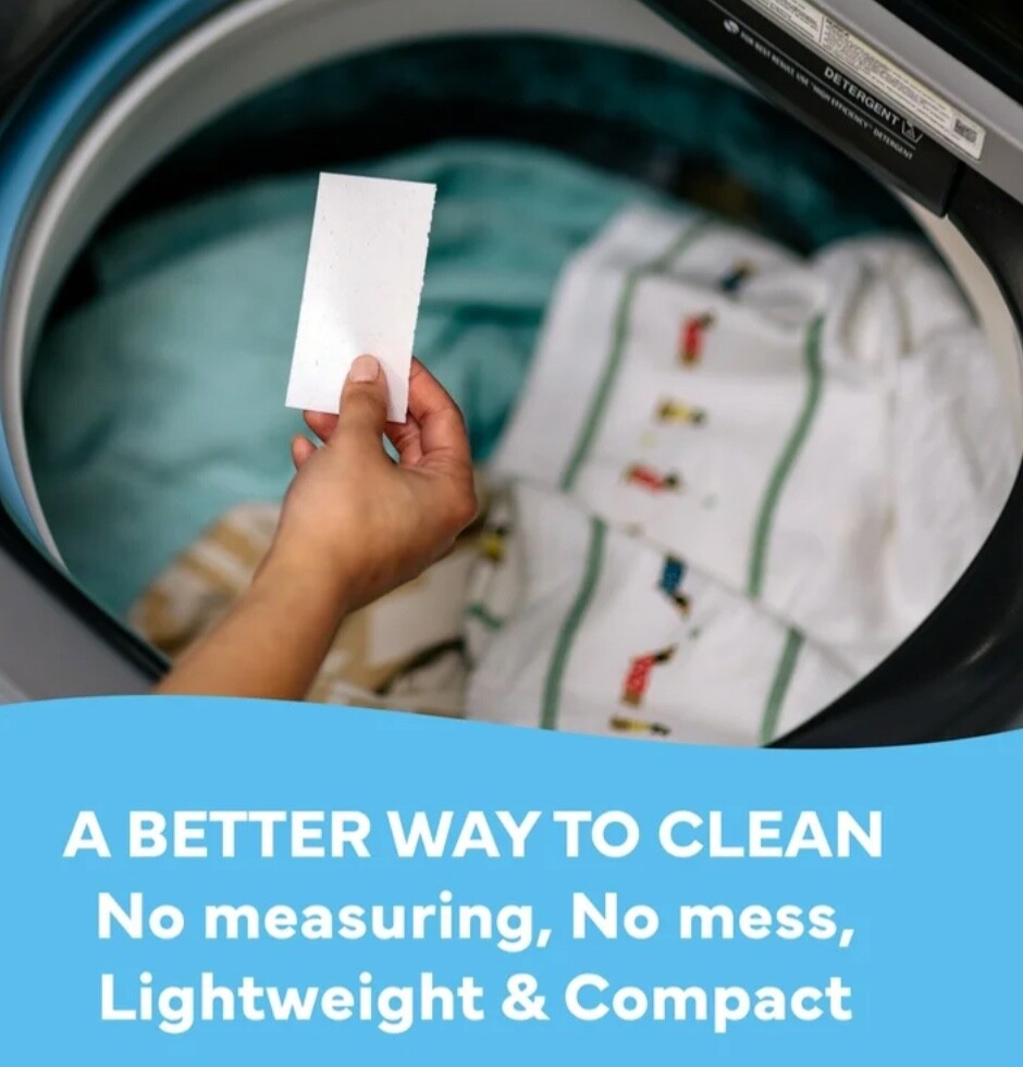 NO PLASTIC JUG LAUNDRY! /Fresh Linen Scent – Up to 128 Loads (64 Sheets) –