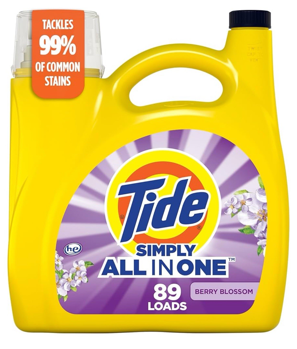 Tide Simply 🌸 All-In-One Liquid Laundry Detergent, 89 Loads, 117 fl oz