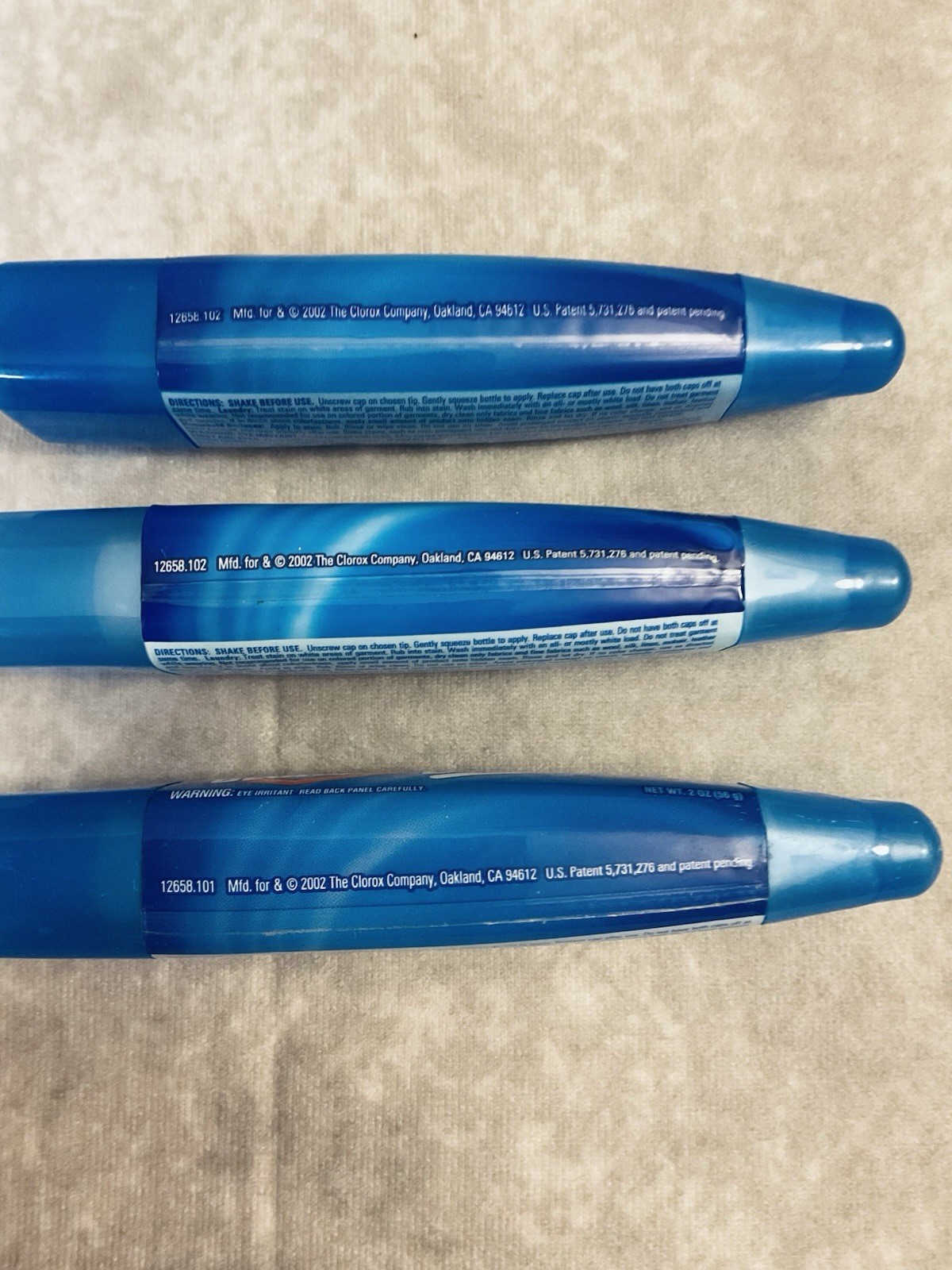 (3)CLOROX BLEACH PEN GEL DUAL-TIPPED BROAD SCRUBBER FINE POINT 2 OZ DISCONTINUED