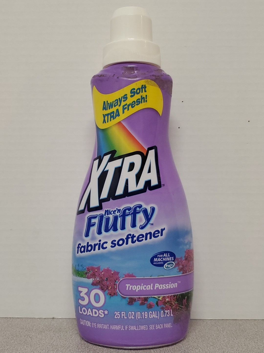 XTRA Tropical Passion Liquid Fabric Softener 25 oz. 12/Case Exp. 7-26