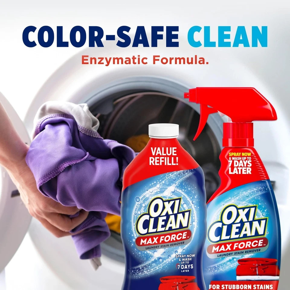 OxiClean Max Force Laundry Stain Remover Spray 48 Fl Oz (Pack of 1), No Color