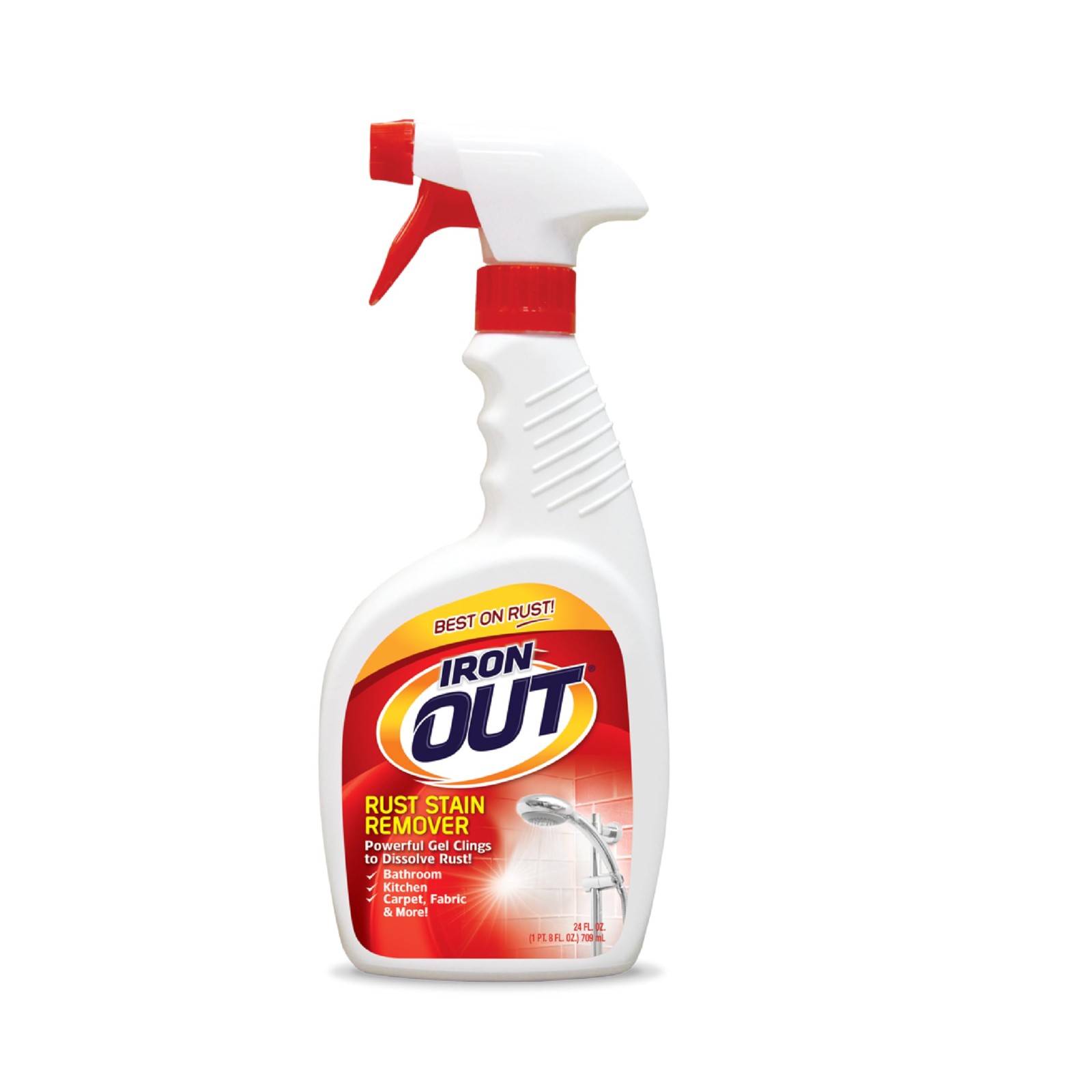 Iron OUT Rust Stain Remover Spray Gel, Remove 24 Fl Oz (Pack of 1), White