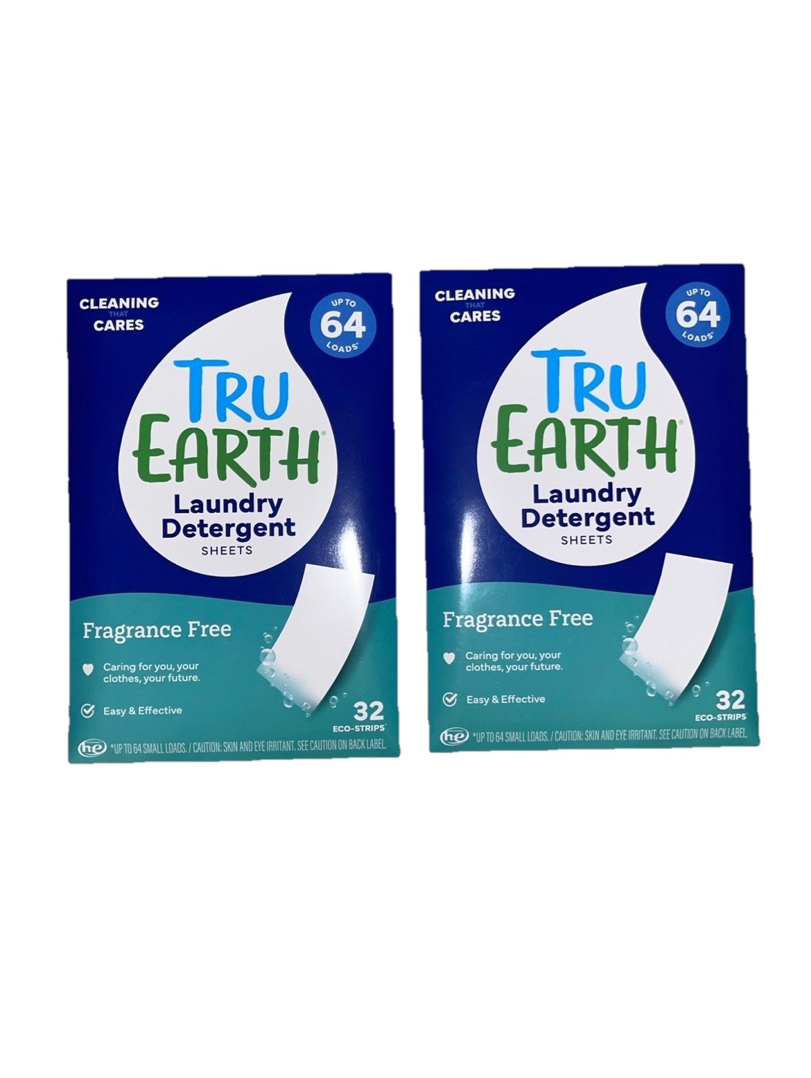 Tru Earth Laundry Detergent Sheets 2-Pack, 32 Strips, or 64 Loads