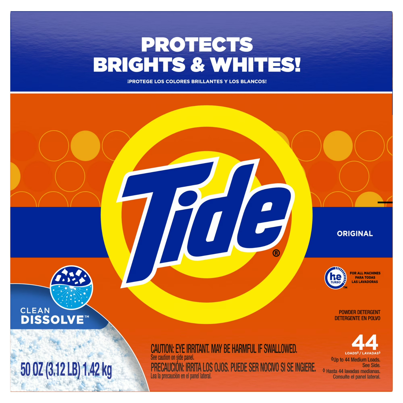 Tide Powder Laundry Detergent, Original Fragrance, 50 oz, Cleans 44 Loads