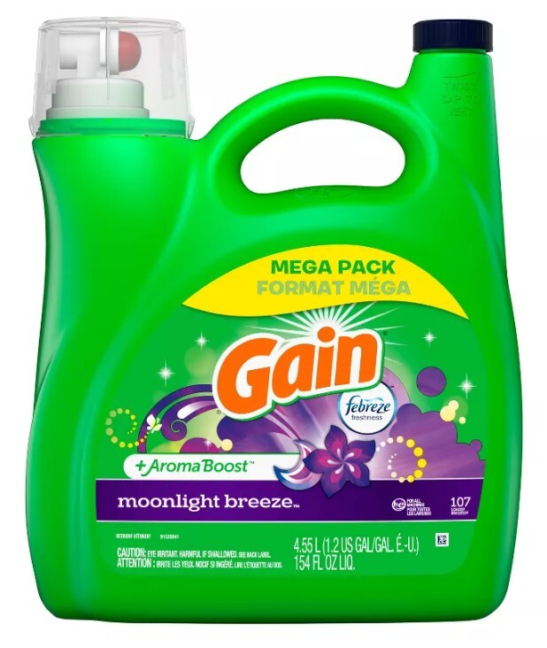Moonlight Breeze Scent Gain Liquid Laundry Detergent with Aroma Boost, 154 fl oz