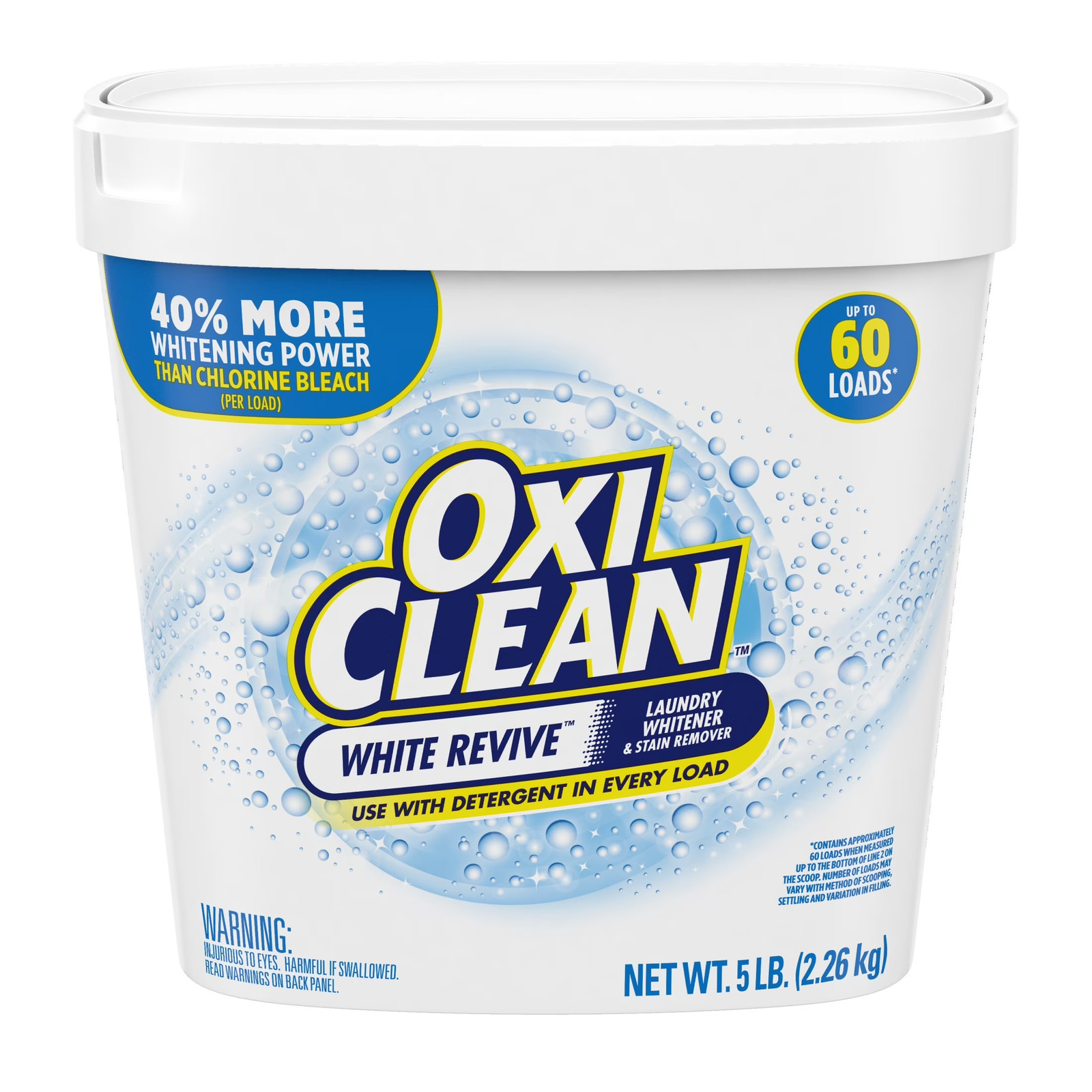 White Revive Laundry Whitener and Stain Remover Powder, 5 Lb