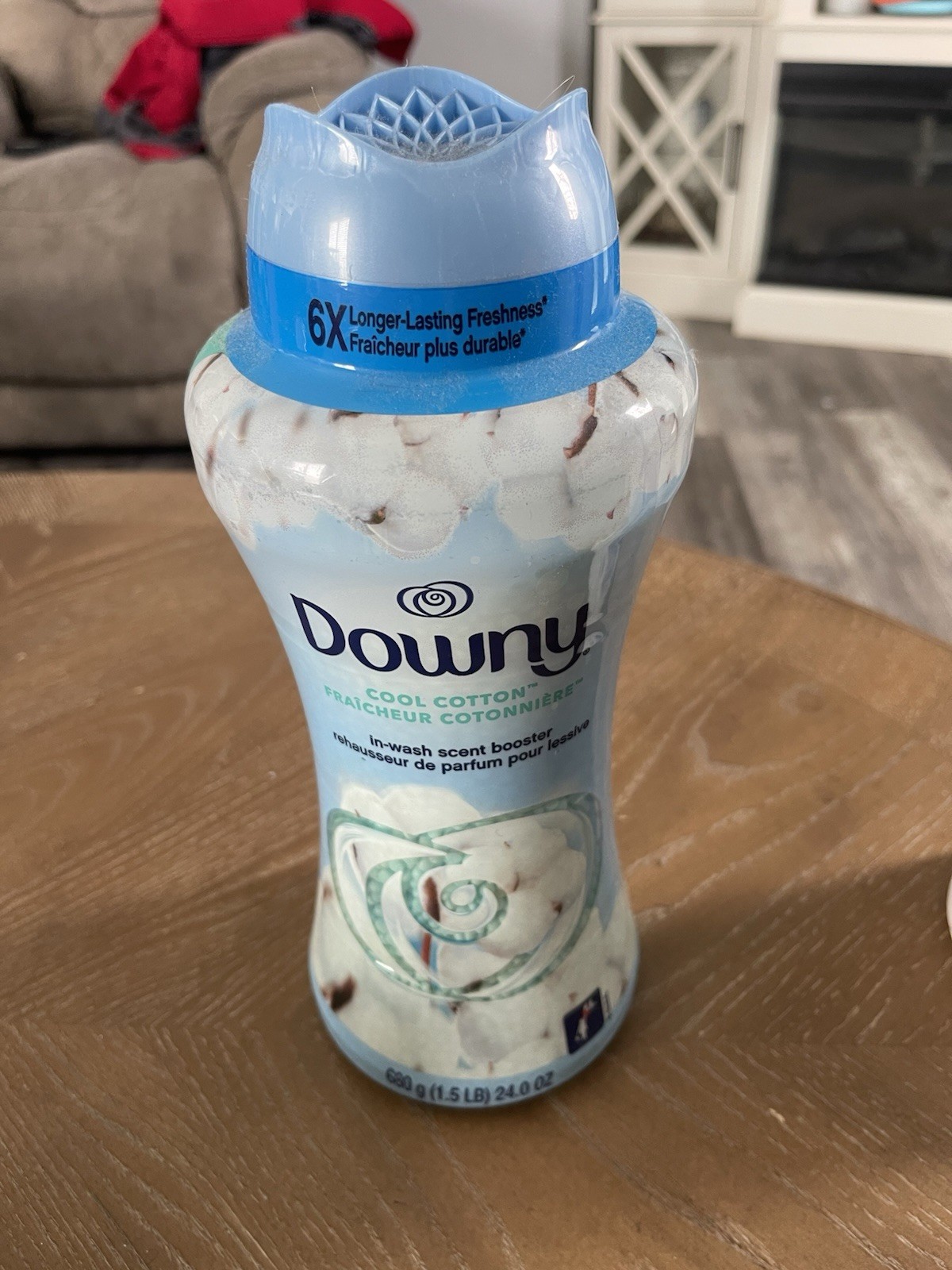 Downy Cool Cotton In-Wash Scent Booster Granules 24 oz Longer-Lasting Freshness