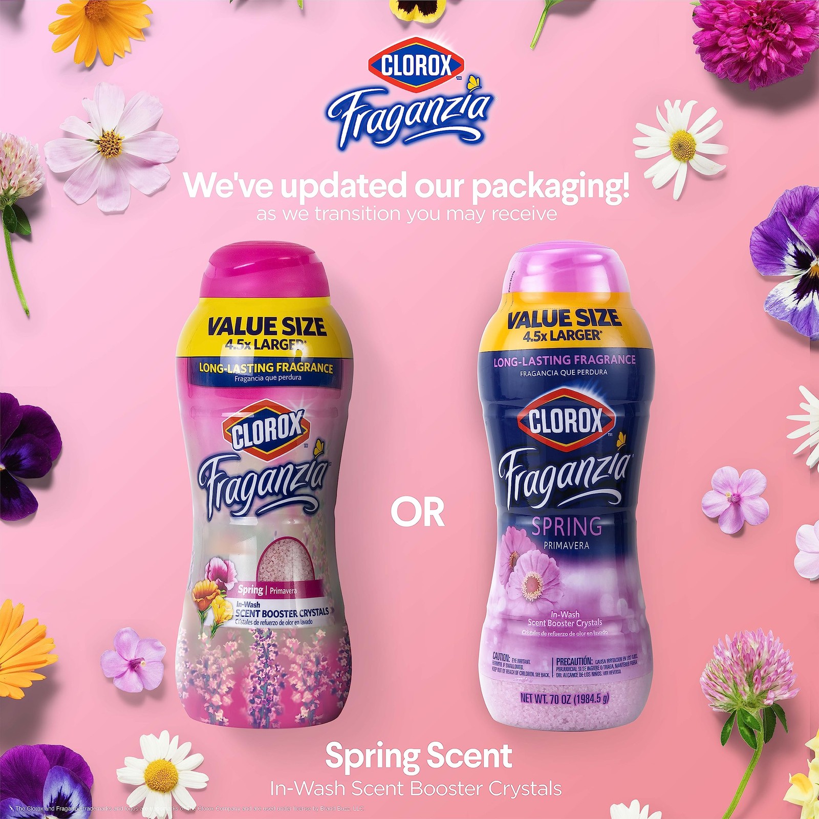 Clorox Fraganzia Laundry Crystals Spring Scent Fabric Freshener 1 Count Pack