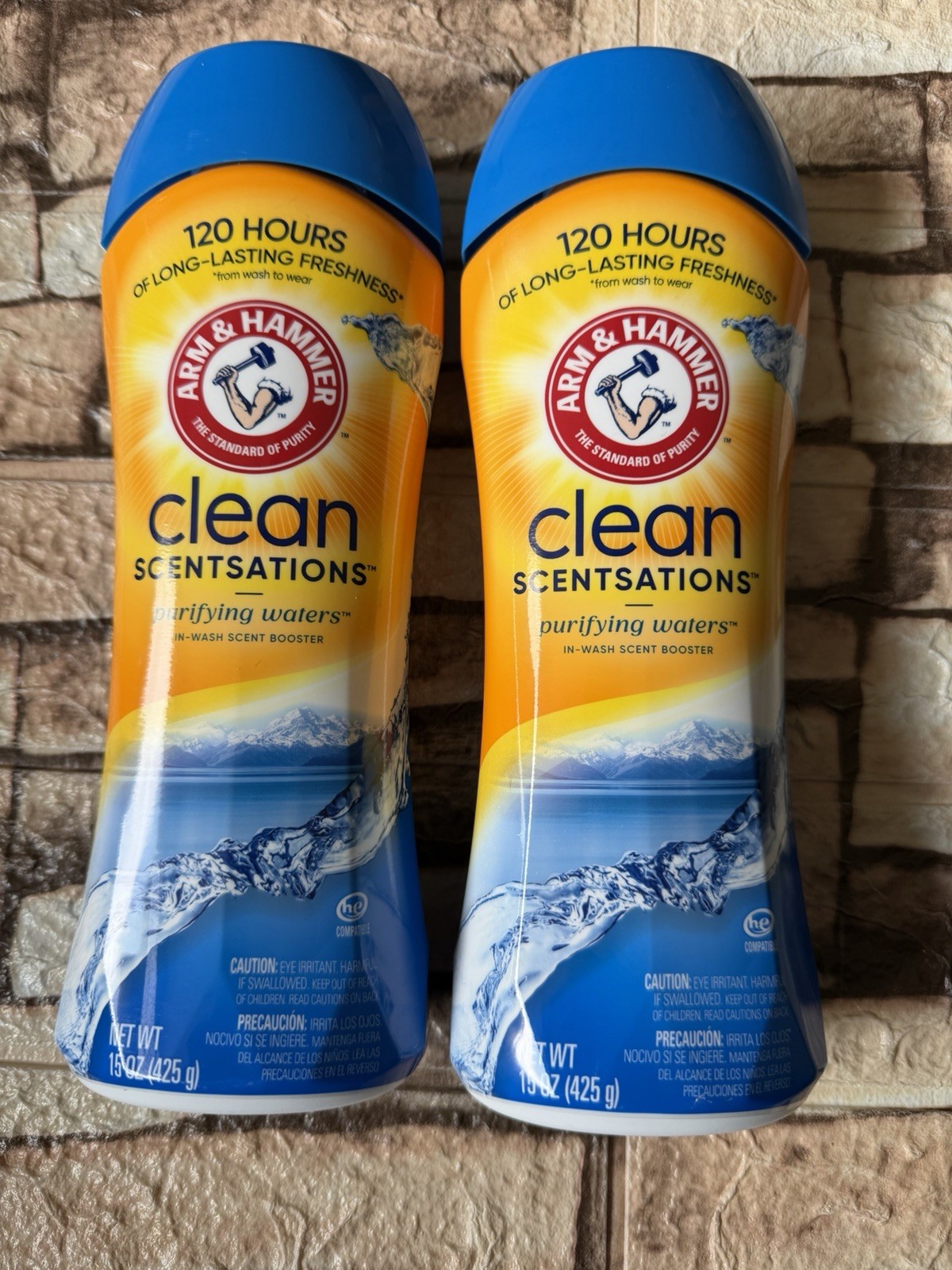(2) Arm & Hammer Clean Scentsations in-Wash Scent Booster Purifying waters