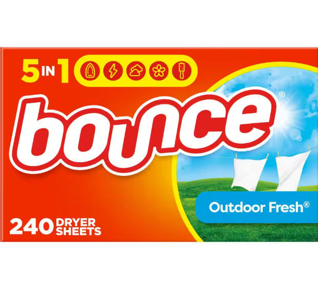 Bounce Outdoor Fresh Dryer Sheets for Static Control Softness Fresh Scent 240