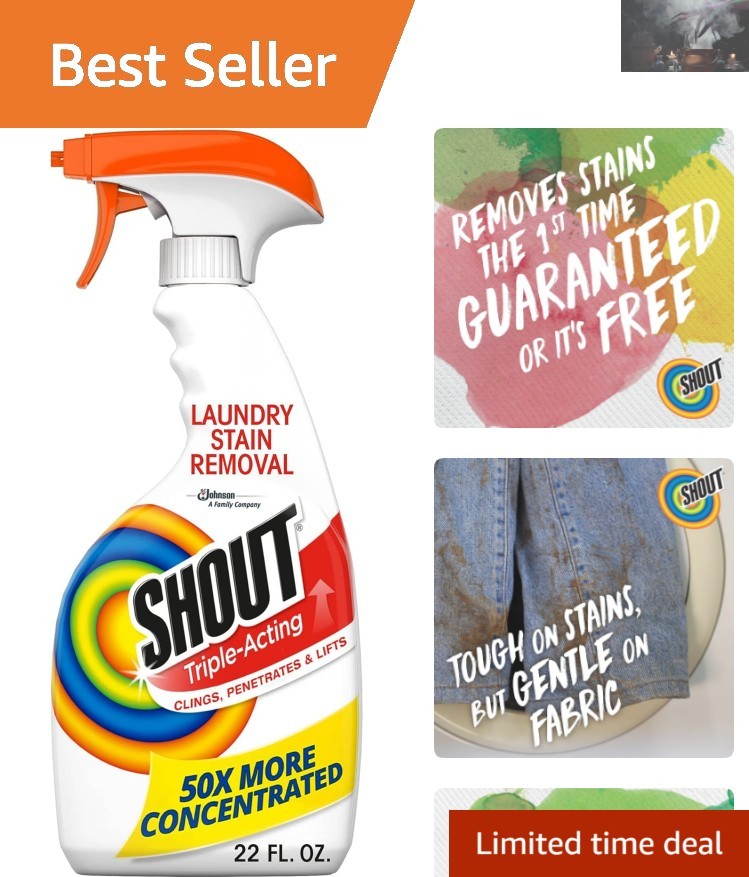 Powerful 22oz Laundry Stain Spray – Clings, Penetrates, and Lifts Stains